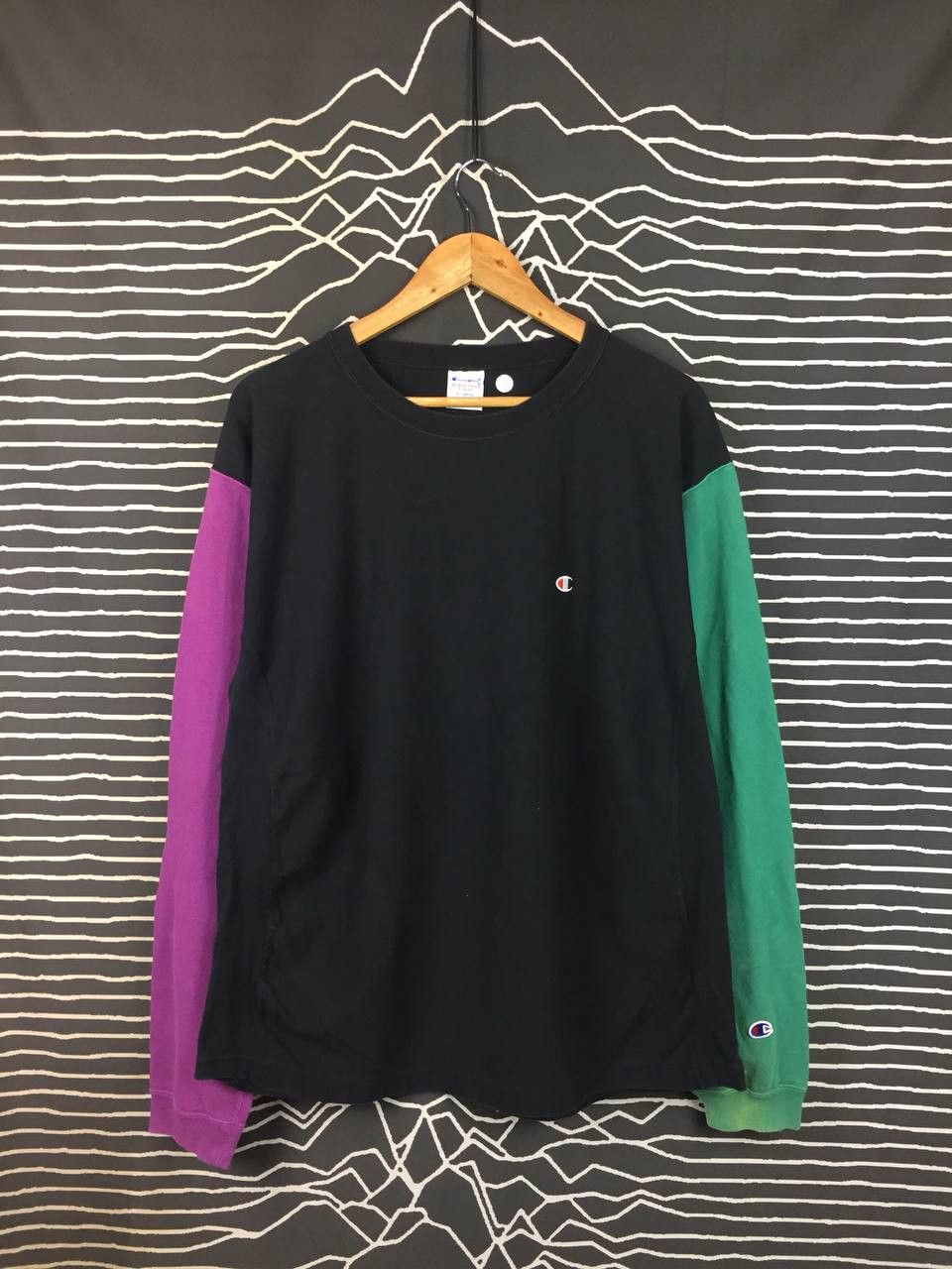 Champion Vtg Champion Reverse Weave Colorblock Long Sleeve Tee Size US XL / EU 56 / 4 - 2 Thumbnail