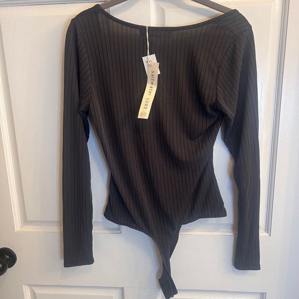 Saltwater Luxe Women's Saltwater Luxe Bodysuit, S, Black Size XS / US 0-2 / IT 36-38 - 2 Thumbnail