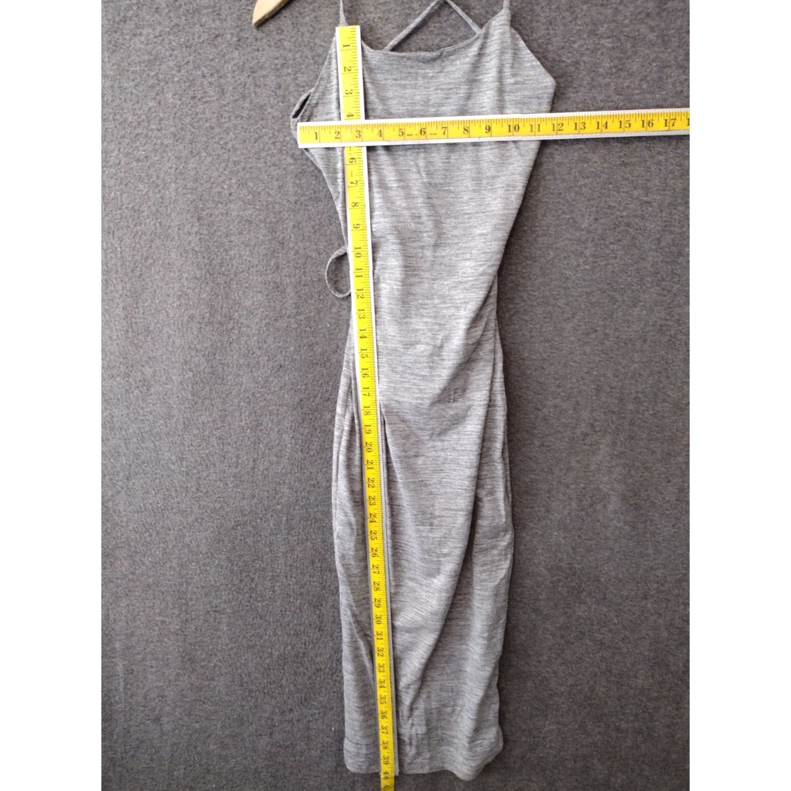 Vintage Codigo Maxi Dress Women Sleeveless Gray Open Back Maxi Dress S Gray Sexy Spaghetti Strap Open Back Summer Casual Leather? Size S / US 4 / IT 40 - 4 Thumbnail