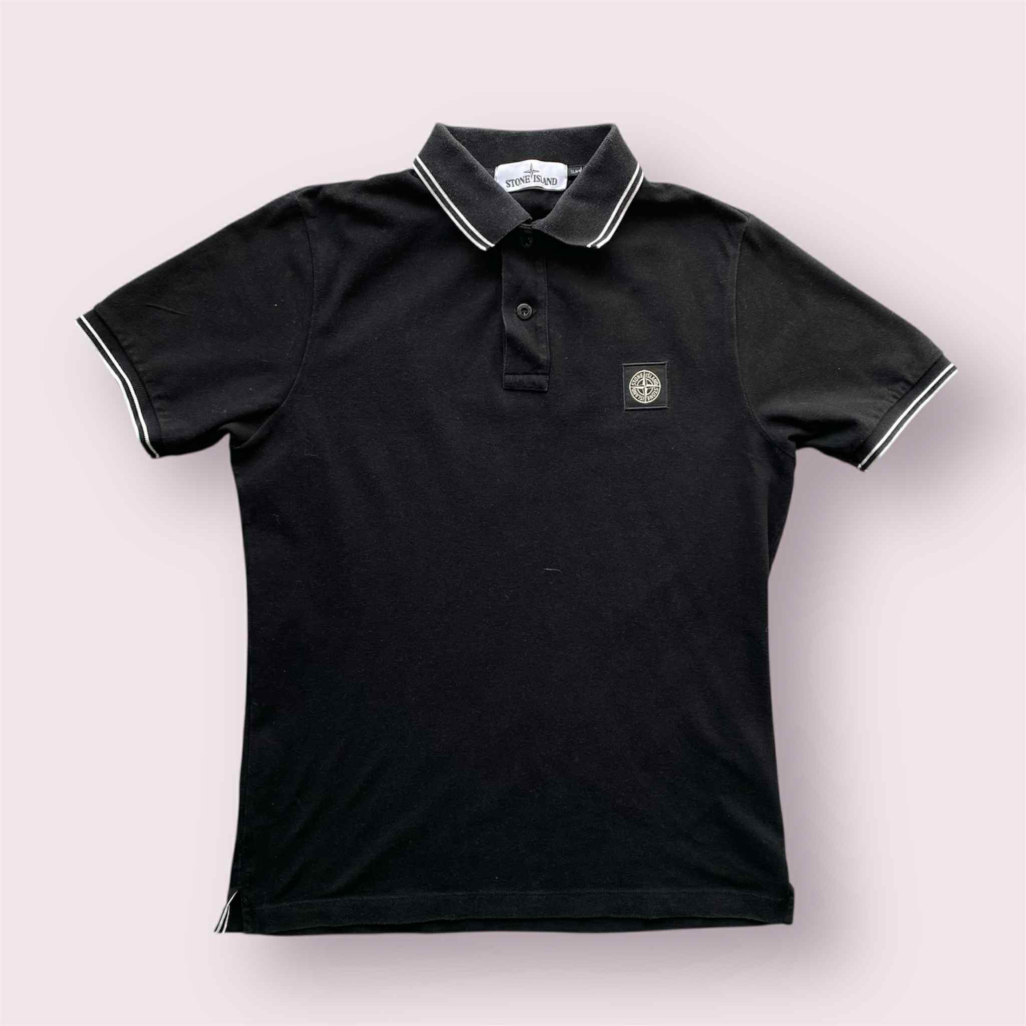 Stone Island Stone Island Black Logo Patch Polo Shirt Short Sleeve Size US S / EU 44-46 / 1 - 1 Thumbnail