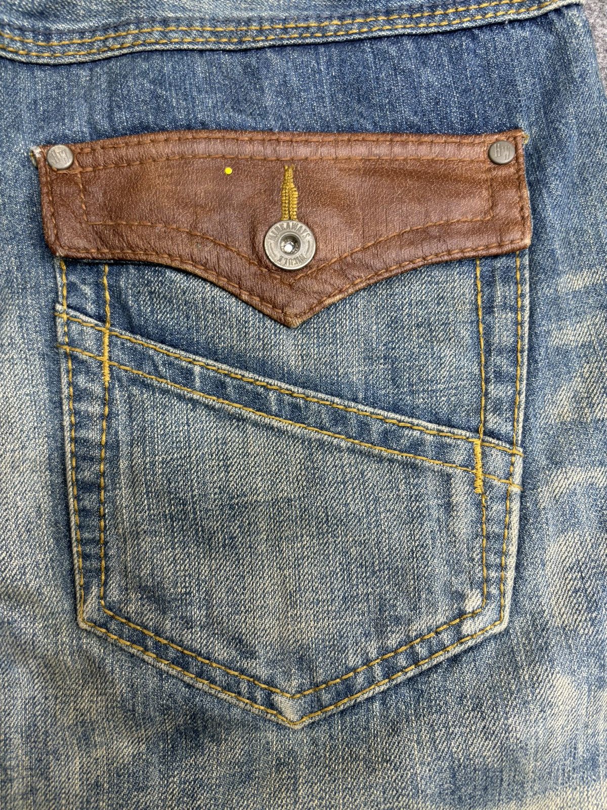 Japanese Brand 💥Japan Style Flare💥Hideaways Curve Distressed Denim F582 Size US 33 - 20 Thumbnail