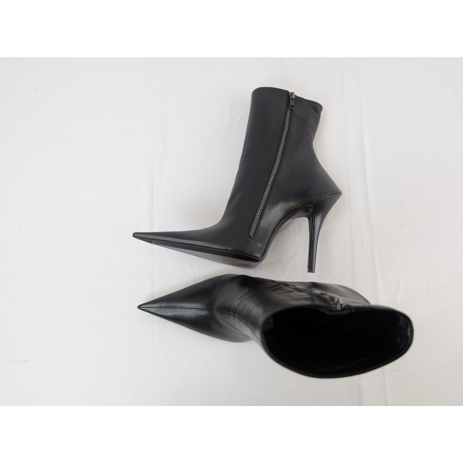 Balenciaga o1rshd1 Witch Bootie Shiny Soft Sheepskin Boot in Black Size US 8 / IT 38 - 1 Thumbnail