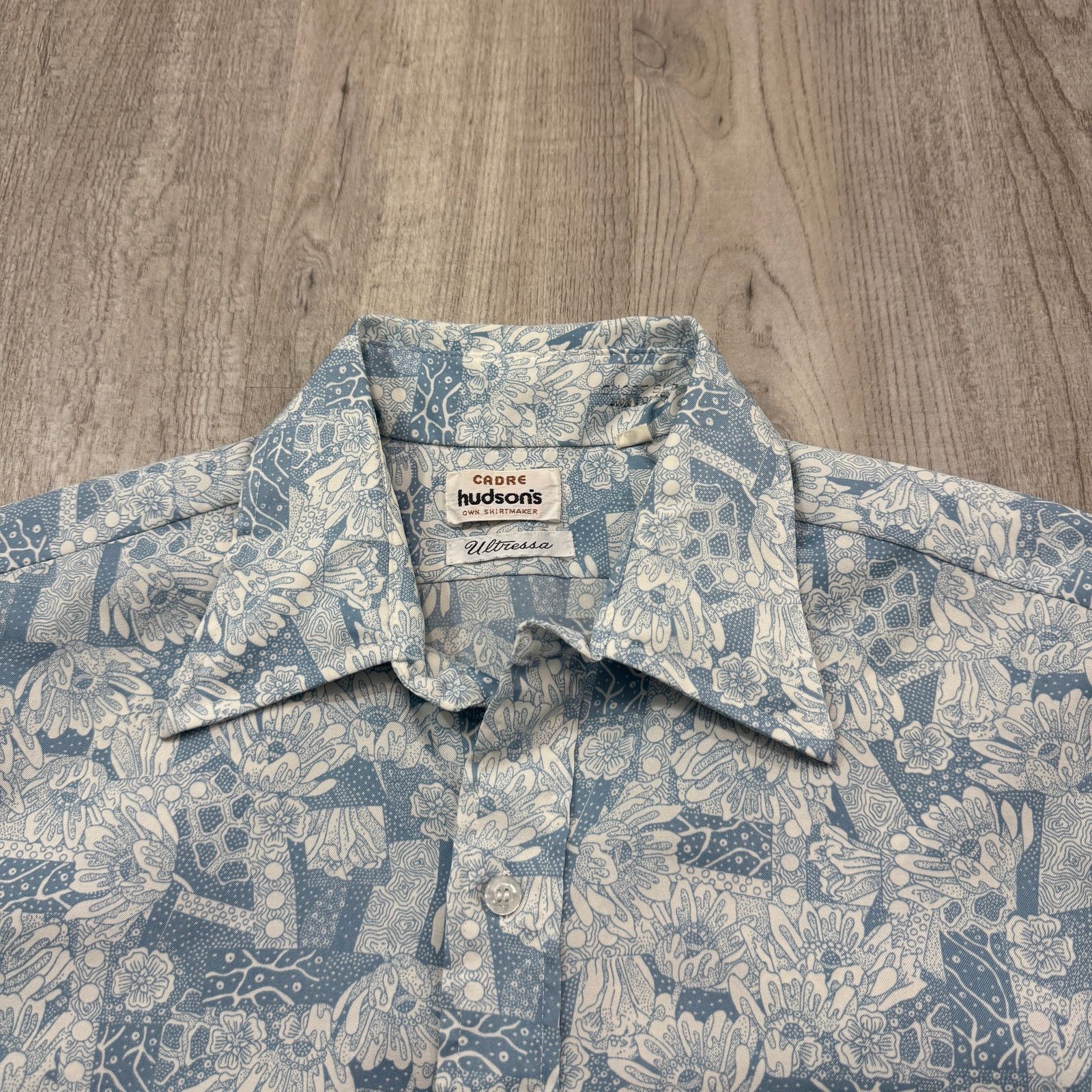 Vintage Vintage Cadre Hudson's Short Sleeve Shirt Large Floral 70s Size US L / EU 52-54 / 3 - 3 Thumbnail