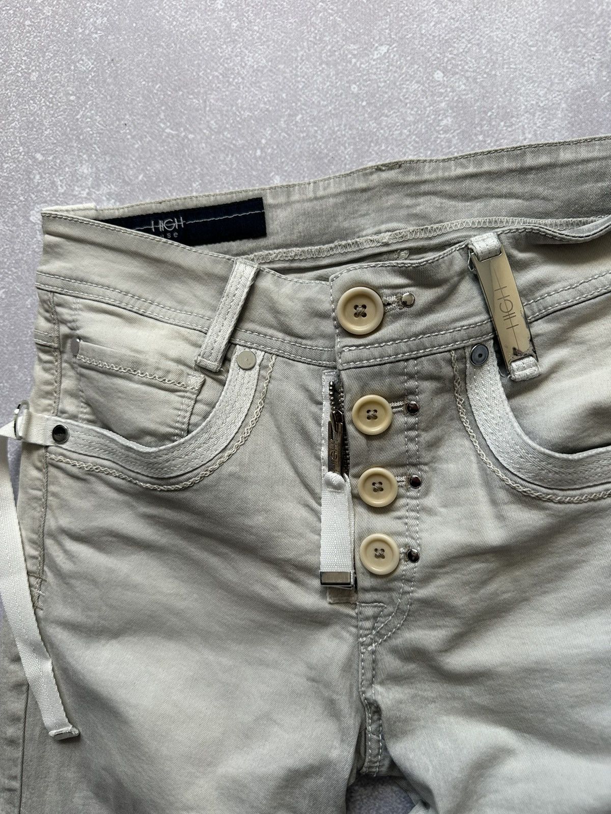 Designer jeans women HIGH avantgarde style UK 8 Size 27" / US 4 / IT 40 - 5 Thumbnail