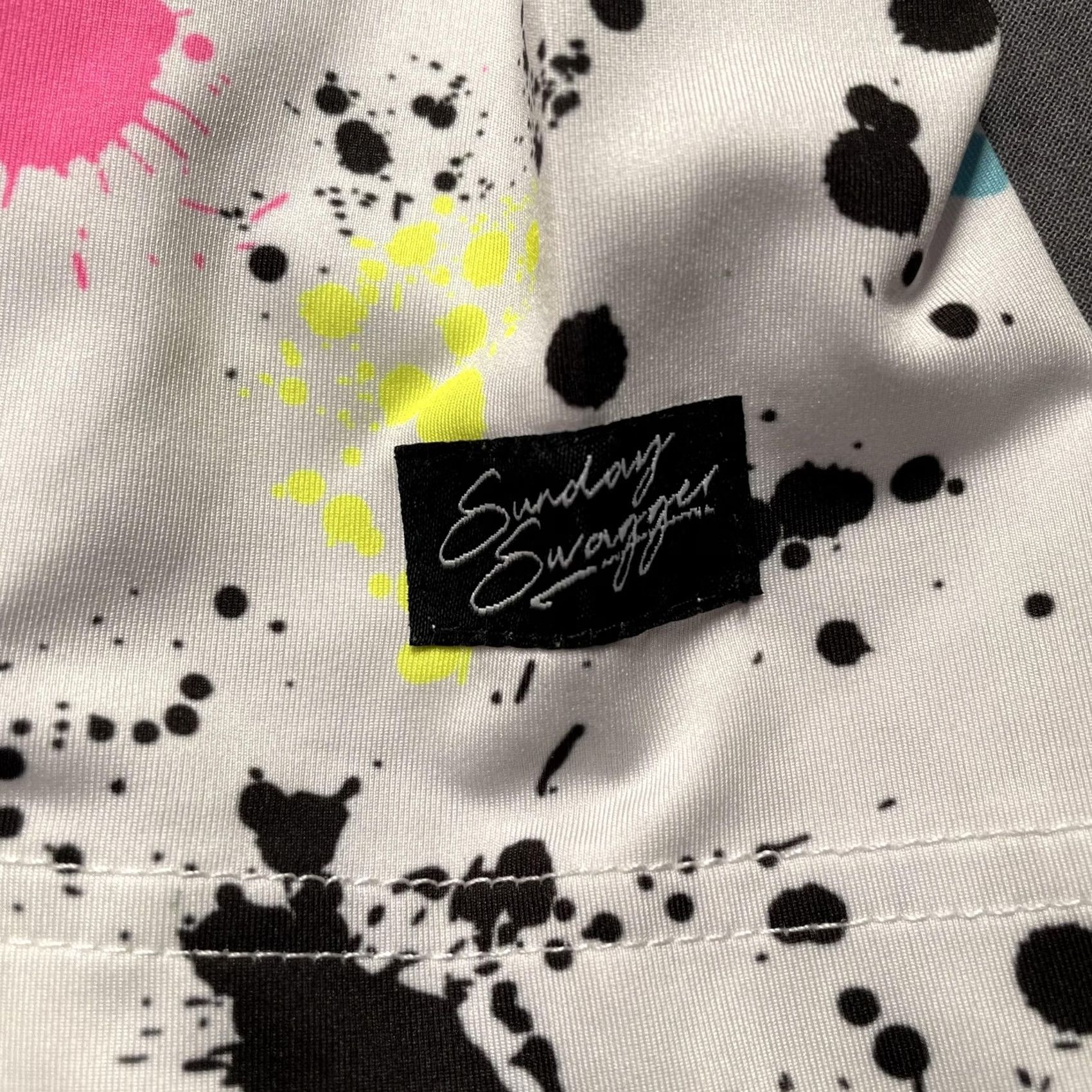 Vintage Sunday Swagger Polo Shirt Mens Large Paint Splatter Golf Performance Stretch Size US L / EU 52-54 / 3 - 2 Thumbnail