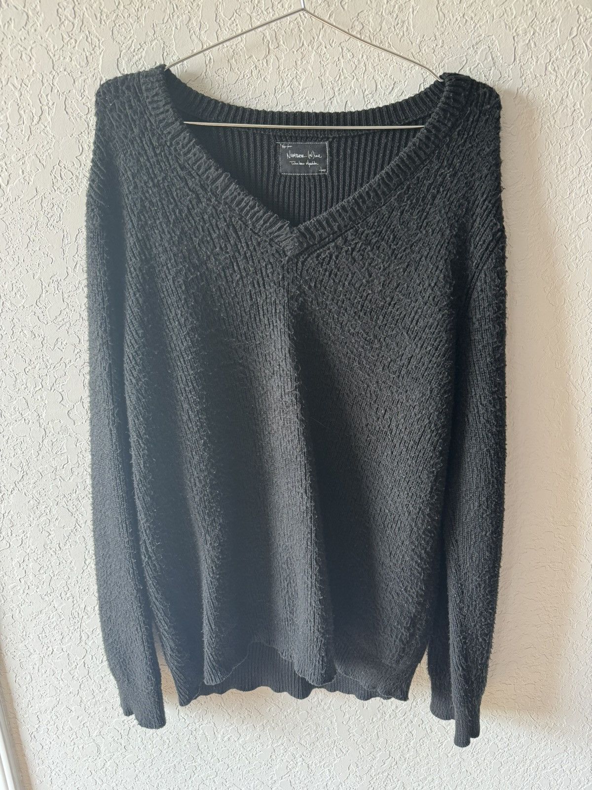 image of Number N Ine Number (N)Ine Black Sweater, Men's (Size Large)