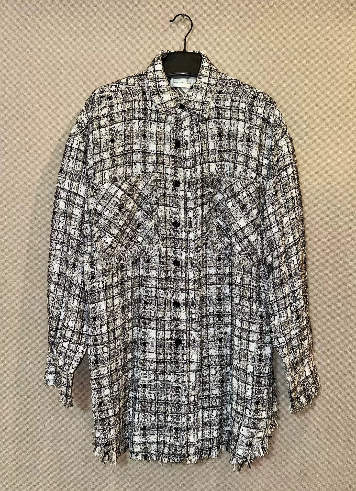 Faith Connexion Faith Connexion Black White Checkered Shirt Size US S / EU 44-46 / 1 - 1 Thumbnail