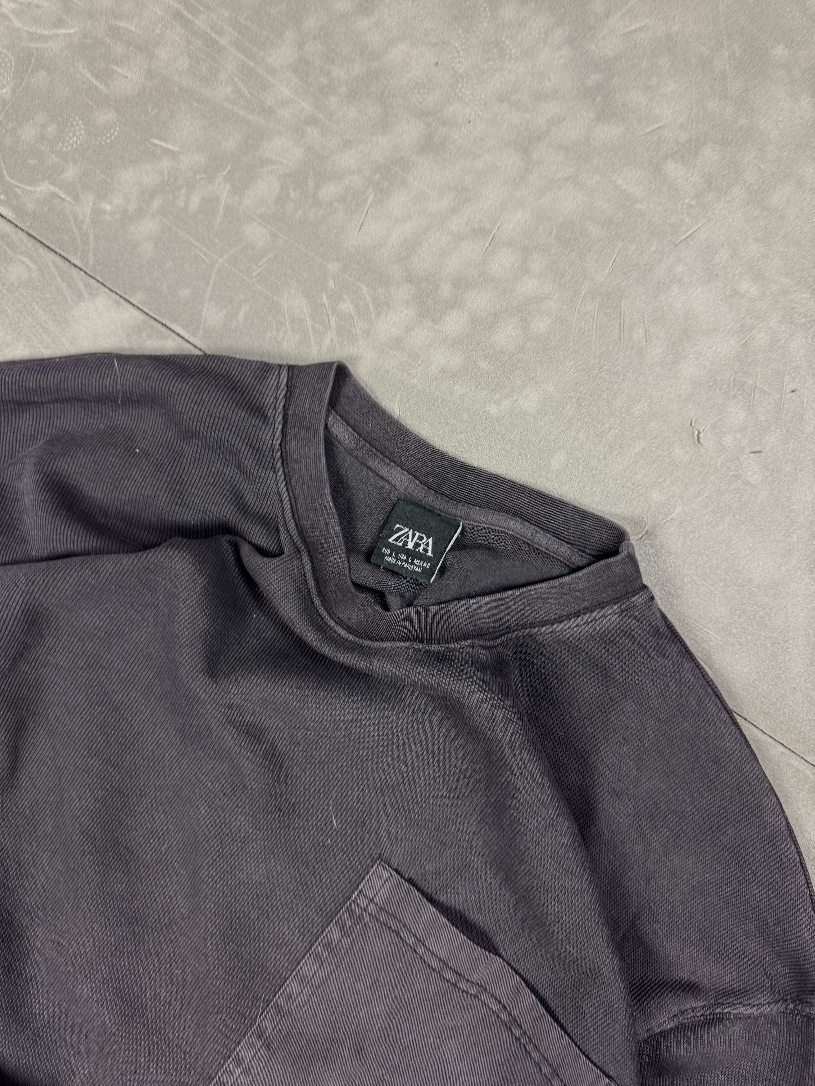 Vintage × Zara Zara washed oversize crewneck 90s 80s y2k sweatshirt Size US L / EU 52-54 / 3 - 6 Thumbnail
