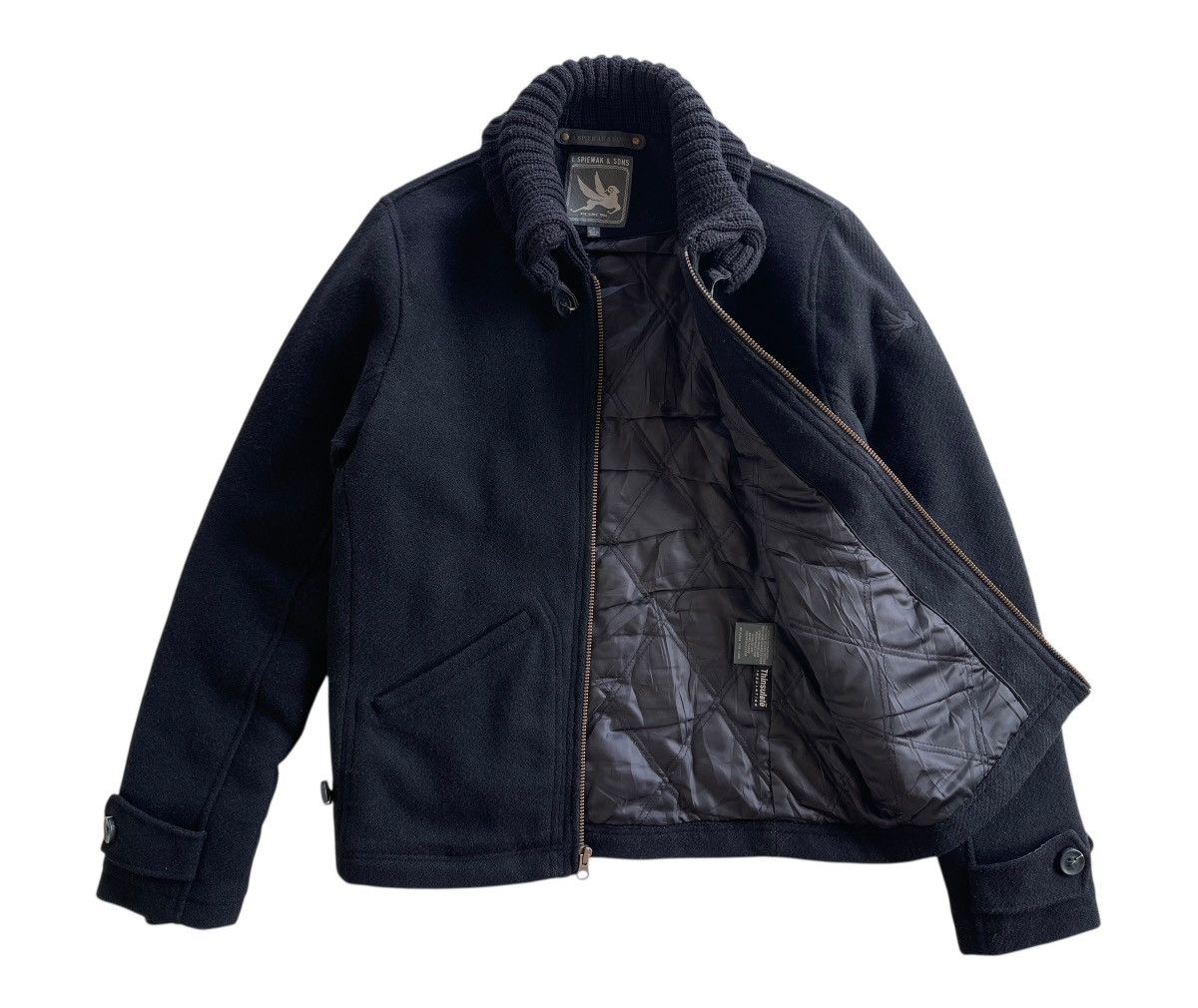 I. Spiewak And Sons Quilted Lined Wool Melton Aviator Thinsulate Jacket Size US S / EU 44-46 / 1 - 4 Thumbnail