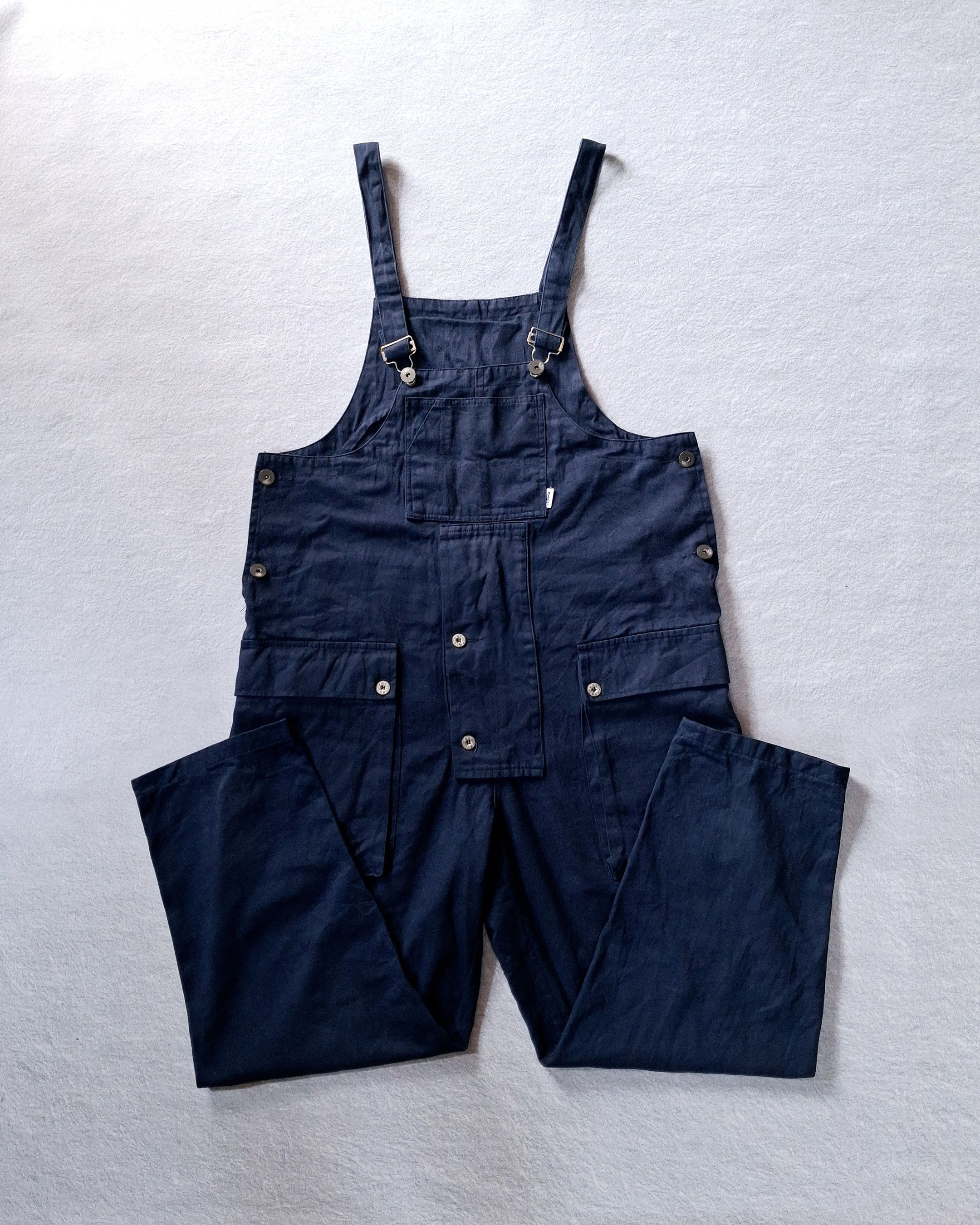 Japanese Brand PMGO HERRINGBONE TWILL HBT NAVY OVERALL Size US 43 - 1 Thumbnail