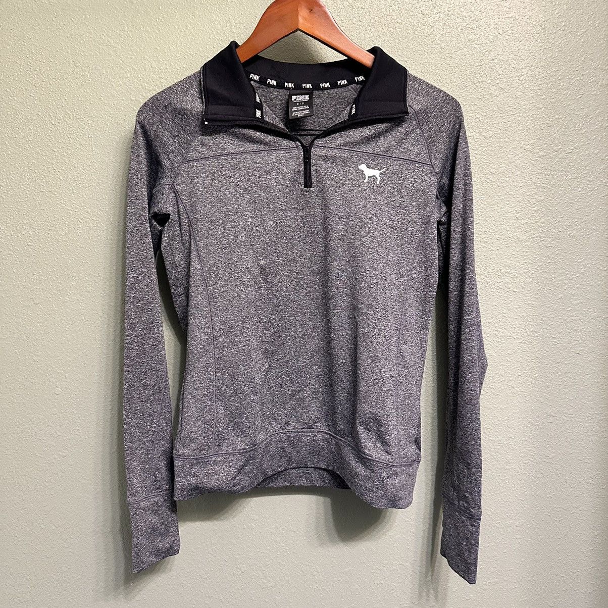 Victoria's Secret Gray Victoria’s Secret Pink Quarter Zip Jacket Size S / US 4 / IT 40 - 1 Thumbnail