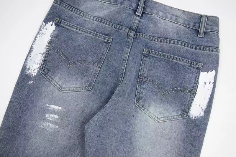Jean Graffiti Printed Hombre Wide Leg Y2k Distressed Jeans Size US 29 - 7 Thumbnail