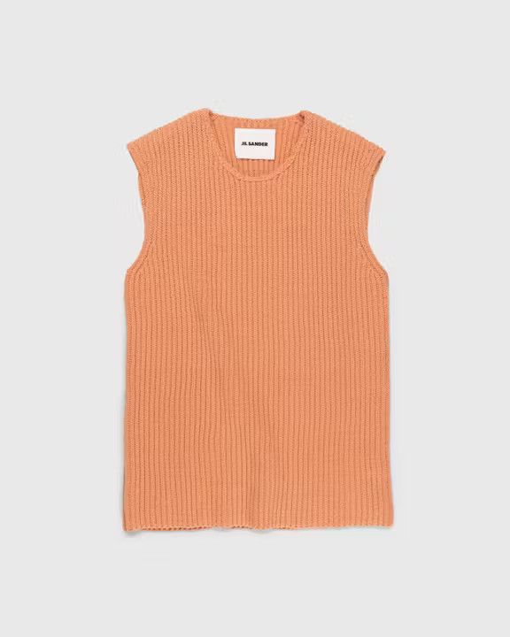 Jil Sander o1y1124 Sleeveless Sweater in Light Orange Size US S / EU 44-46 / 1 - 1 Thumbnail