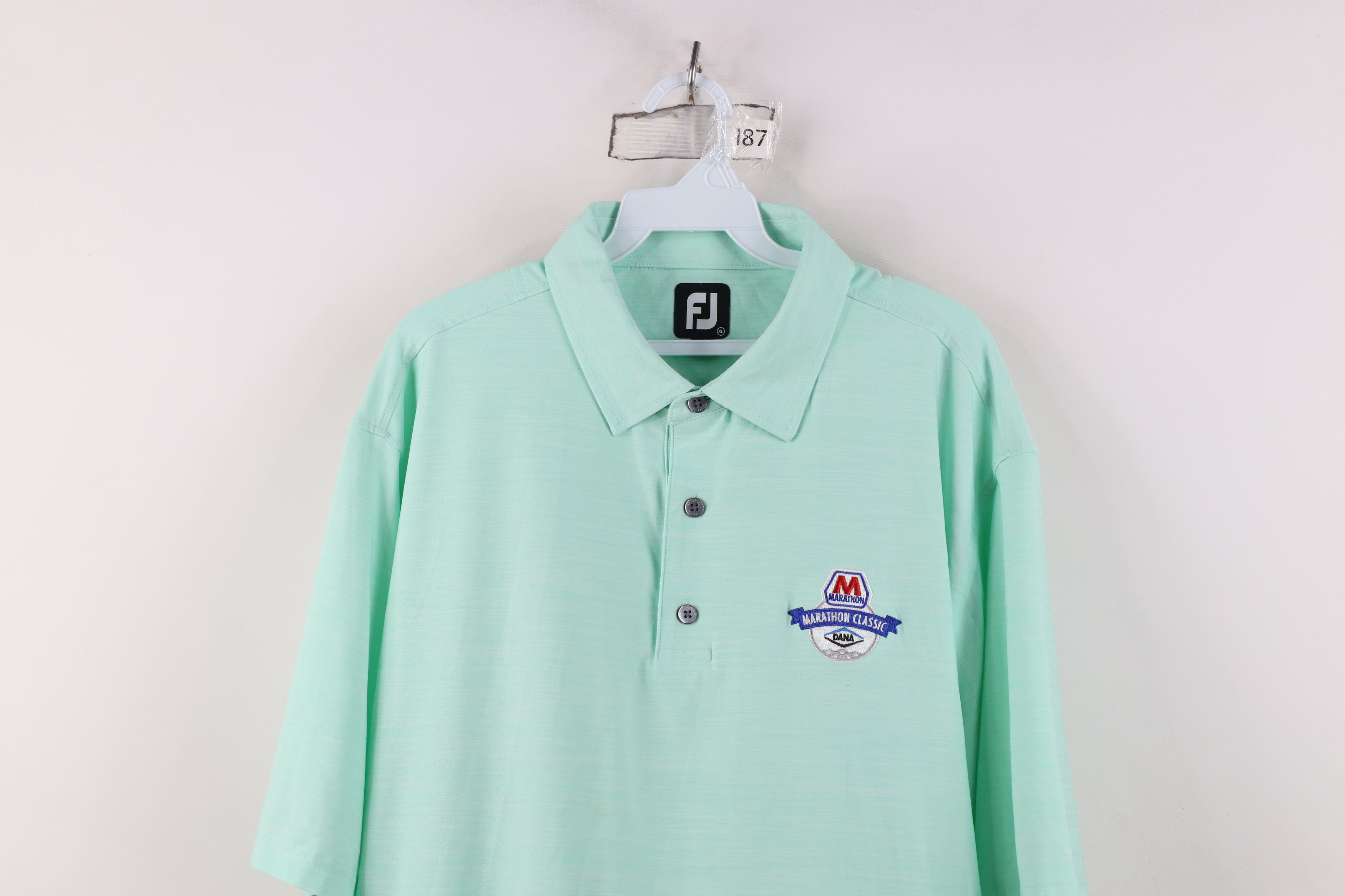 Footjoy FootJoy Logo Marathon Classic Golf Collared Polo Shirt Green Size US XL / EU 56 / 4 - 2 Thumbnail