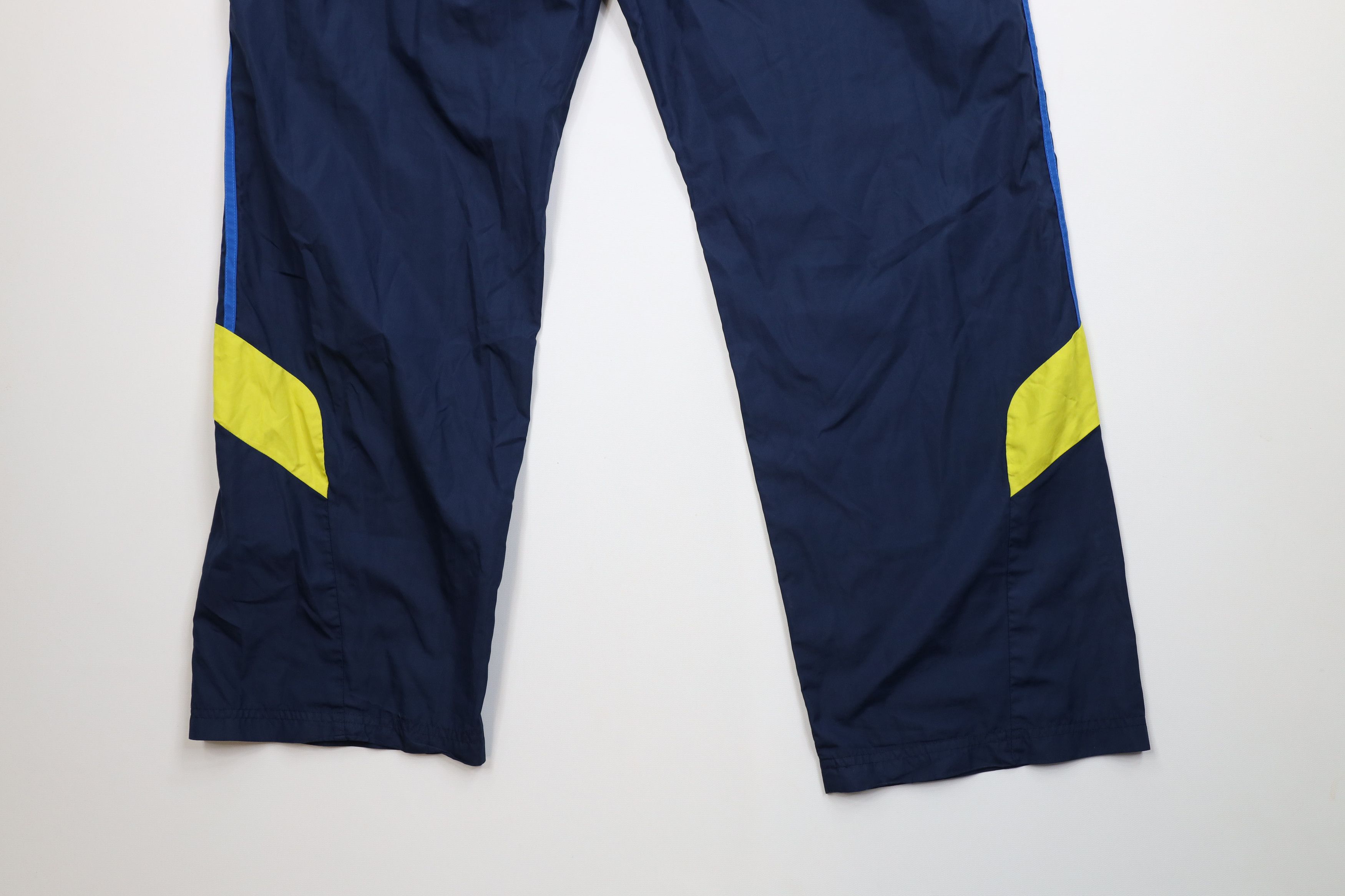 Adidas Vintage Y2K Adidas Striped Wide Leg Windbreaker Pants Blue Size US 38 / EU 54 - 11 Thumbnail
