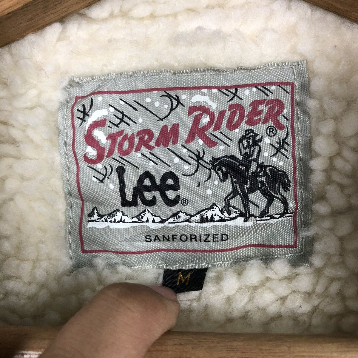 Japanese Brand 🔥VTG BIKER TRUCKER JACKET SHERPA LINING LEE STORM RIDER Size US M / EU 48-50 / 2 - 20 Thumbnail
