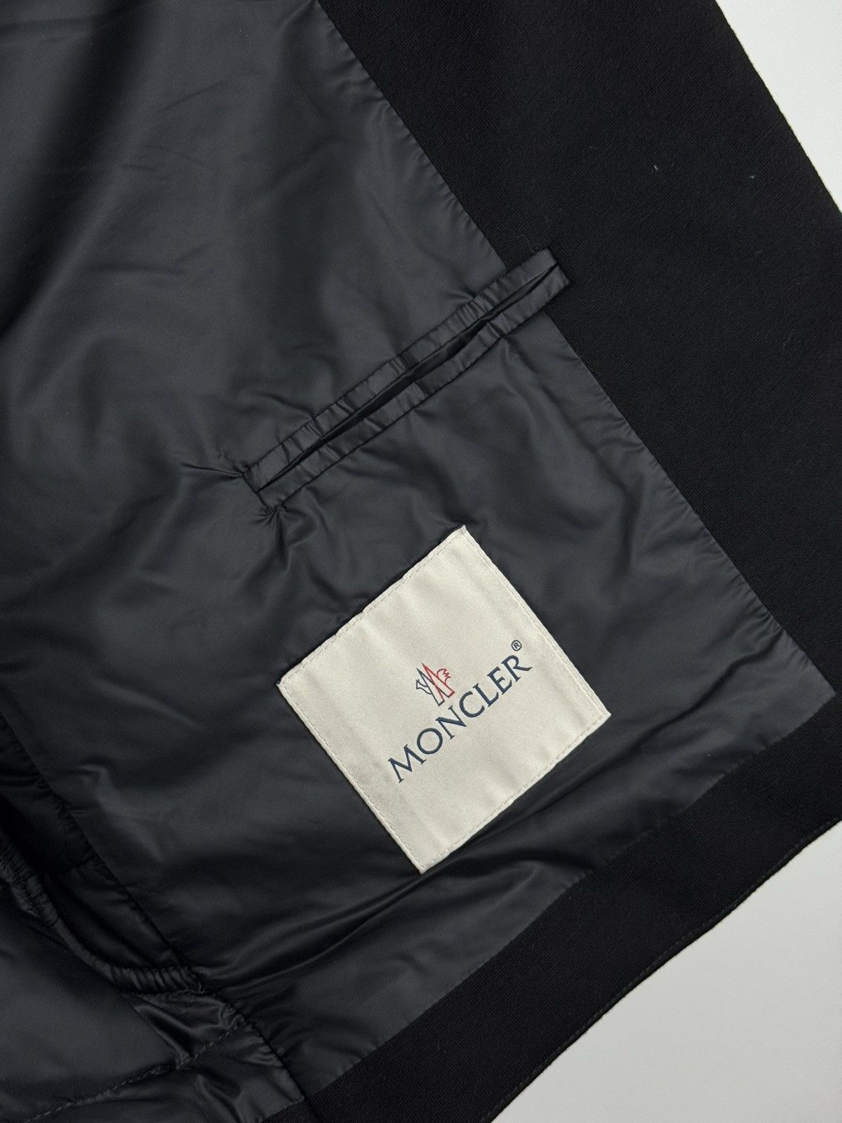 Moncler Moncler DIND Black Down Quilted Wool Cashmere Blazer Jacket Size US XL / EU 56 / 4 - 11 Thumbnail