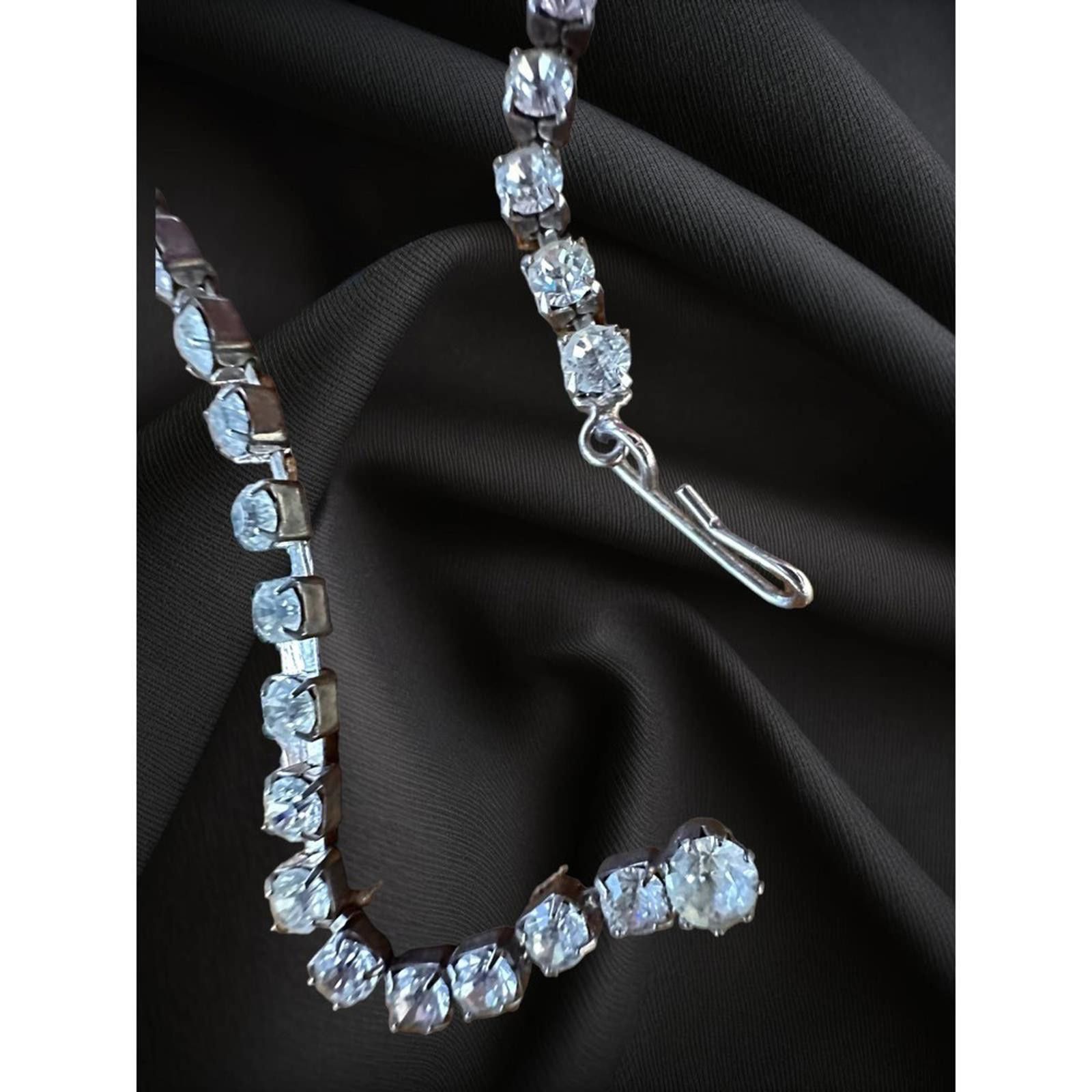 Vintage Vintage Rhinestone Necklace and Bracelet Set Size ONE SIZE - 8 Thumbnail