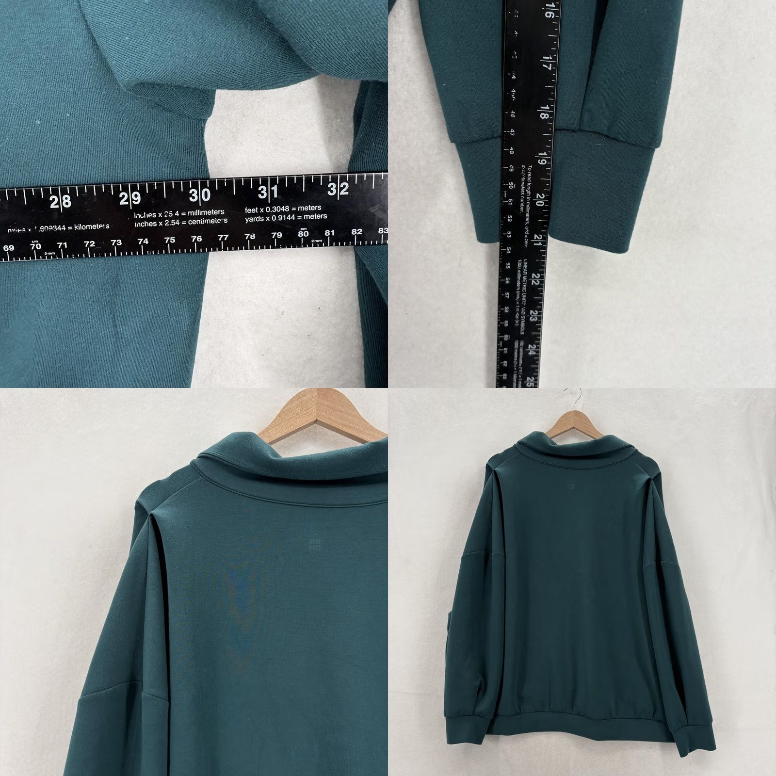 Vintage Duluth Womens 2X Sweatshirt Green Zip Pockets 1/4 Zip All Seasons High Neck Pullover Size XXL / US 16-18 / IT 52-54 - 8 Thumbnail