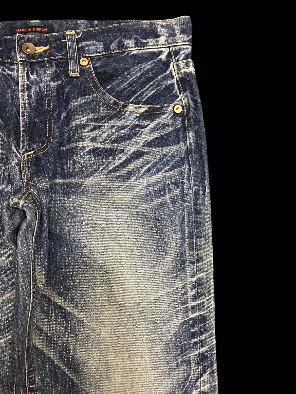 Japanese Brand 💥ARCHIVAL💥VINTAGE ET JAPAN CRAZY FADES RELAXED DENIM F392 Size US 32 / EU 48 - 3 Thumbnail
