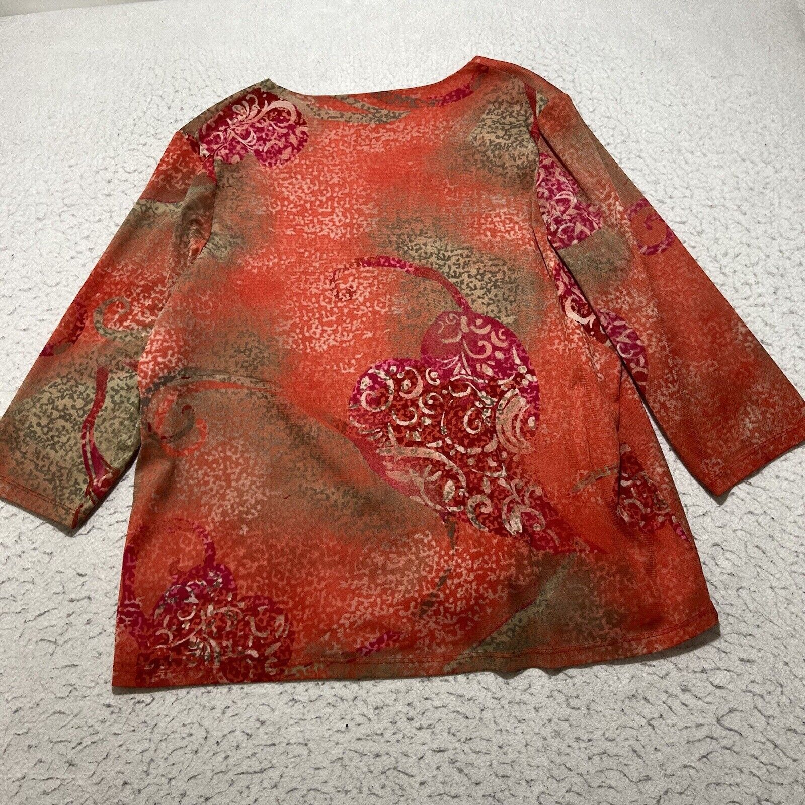 Other TanJay Lightweight Lined Blouse 3/4 Sleeve Rhinestone Top Size XXL / US 16-18 / IT 52-54 - 11 Thumbnail