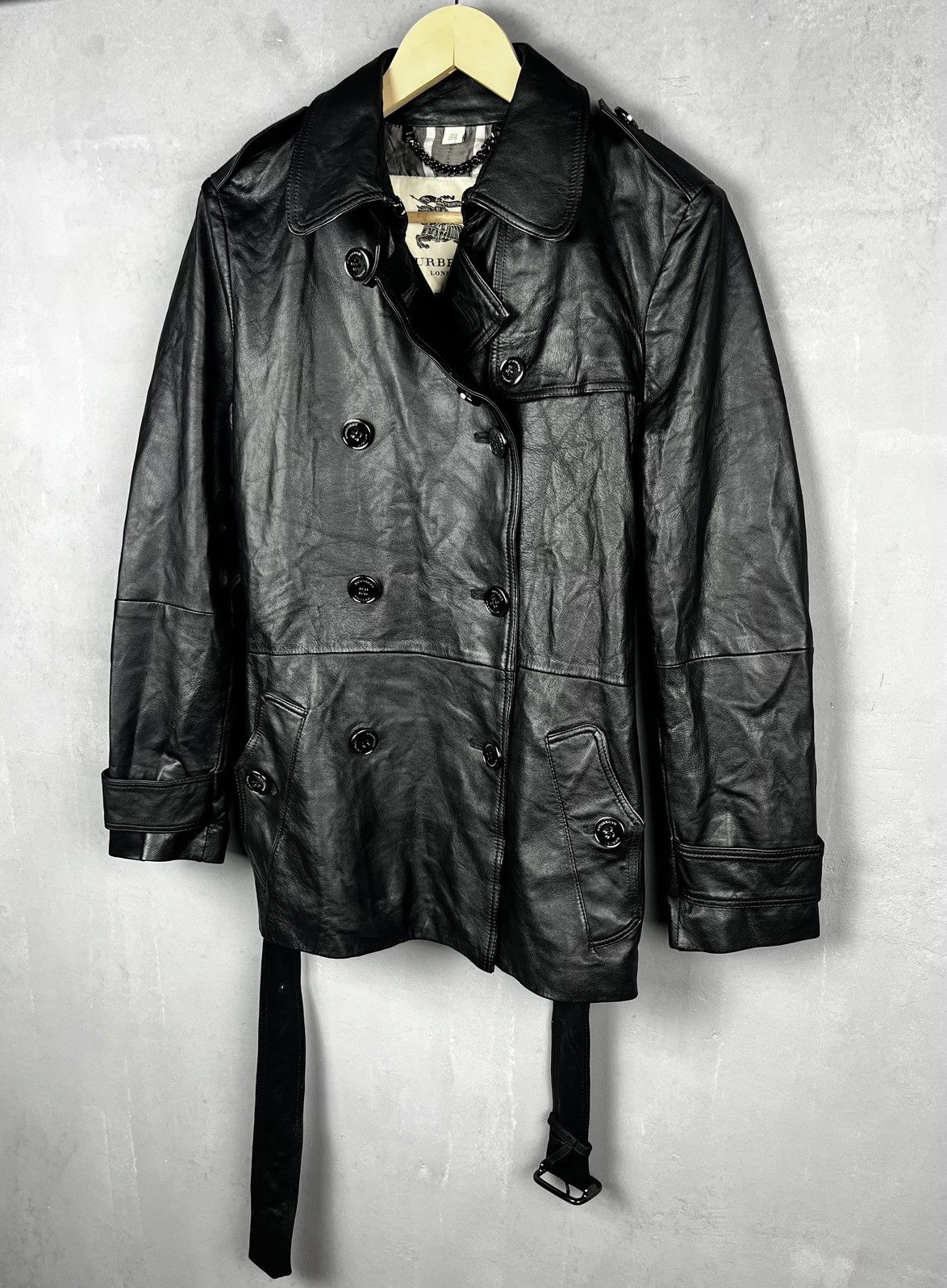 Burberry Burberry avant garde y2k leather coat jacket RARE Size M / US 6-8 / IT 42-44 - 5 Thumbnail