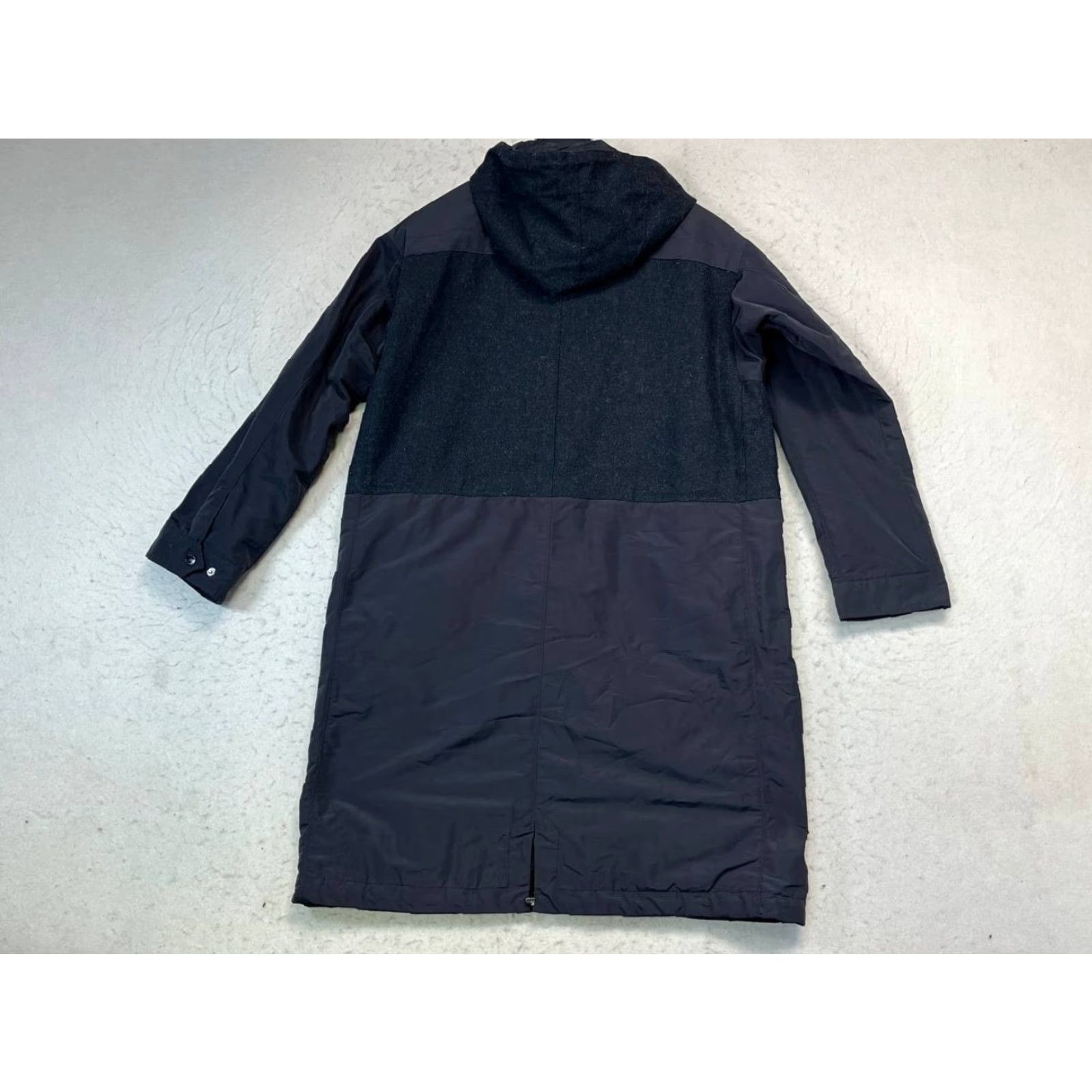 Massimo Dutti Massimo Dutti Parka Coat Wool Blend Womens Large Black Hood Quilted Lined Coat Size L / US 10 / IT 46 - 2 Thumbnail