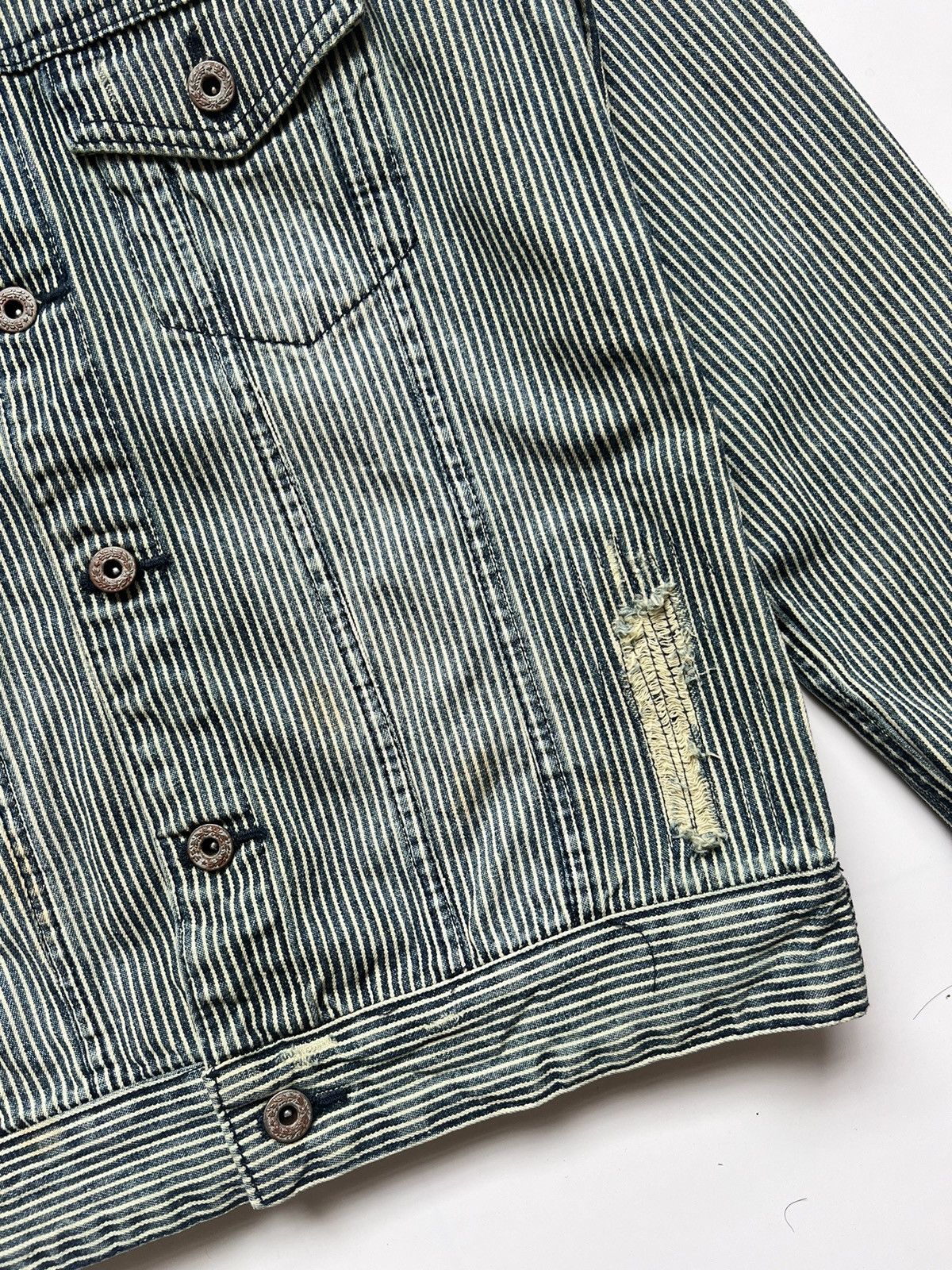 Japanese Brand Vintage Browny Hickory Striped Denim Jacket Size US M / EU 48-50 / 2 - 3 Thumbnail
