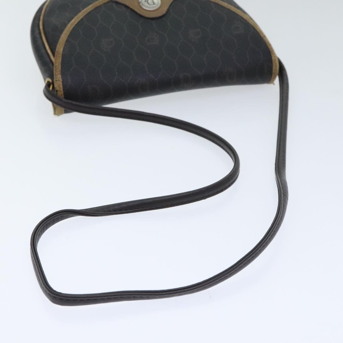 Dior DIOR Honeycomb Canvas Shoulder Bag Leather Black Gold Size ONE SIZE - 7 Thumbnail