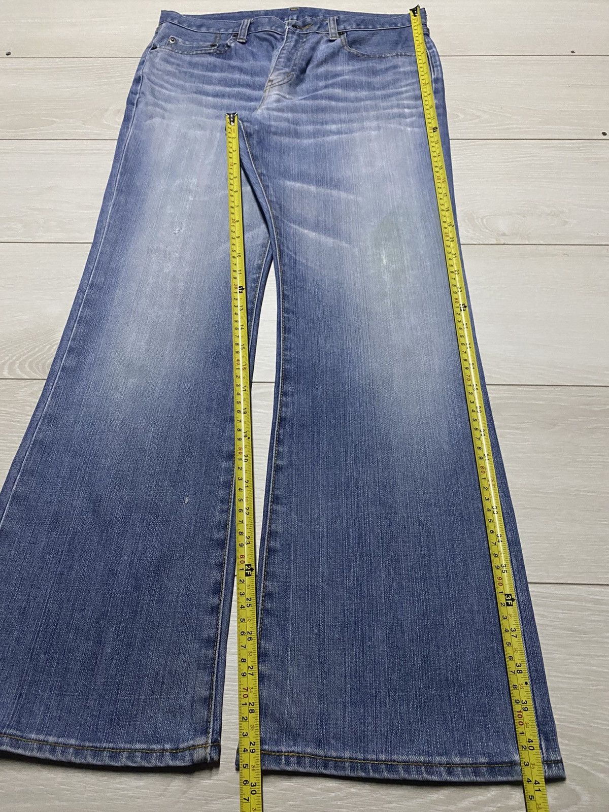 Uniqlo Vintage Japanese Brand Uniqlo Faded Wash Flare Jeans Size US 33 - 12 Thumbnail