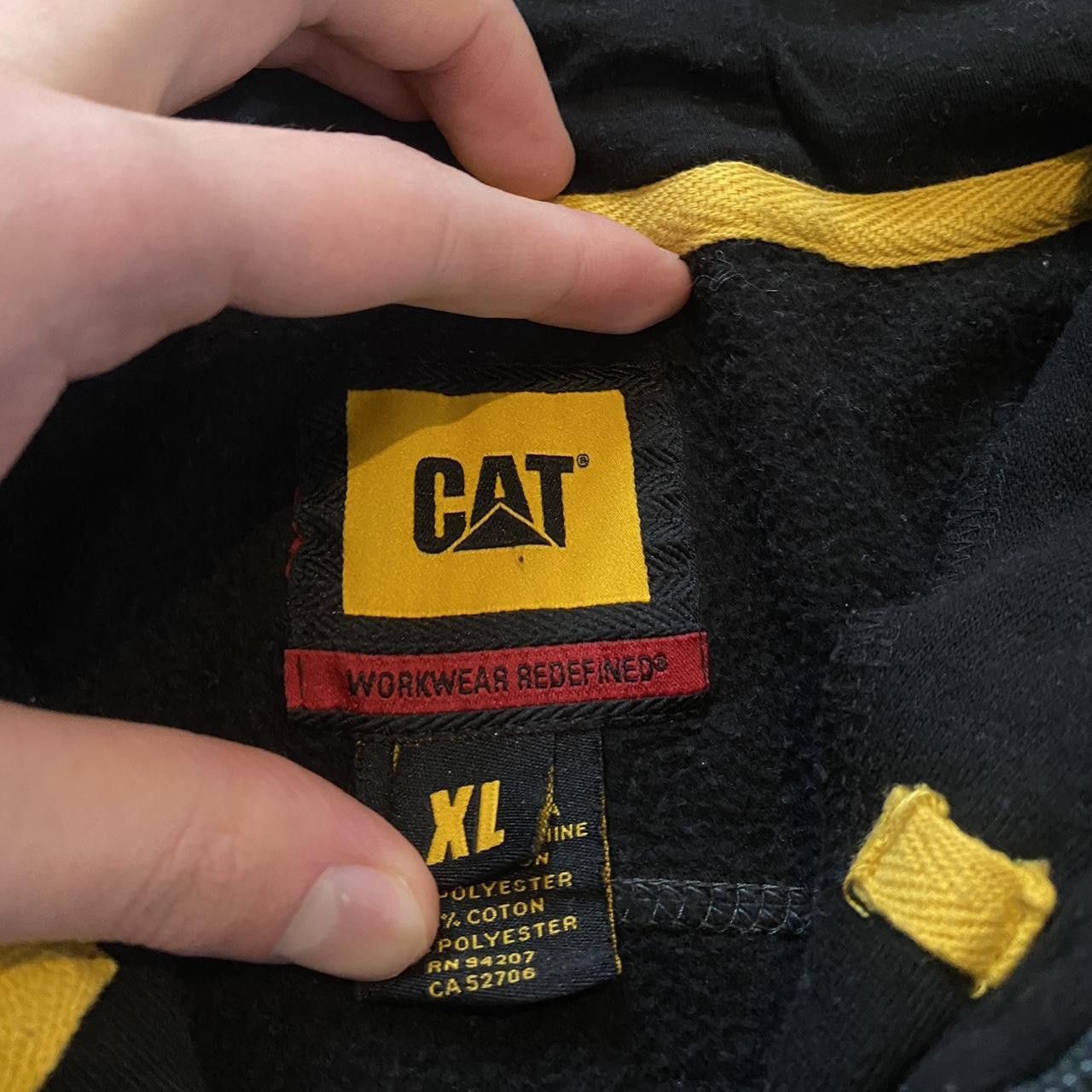 Caterpillar Black Caterpillar fleece lined hoodie with zipper Size US XL / EU 56 / 4 - 5 Thumbnail
