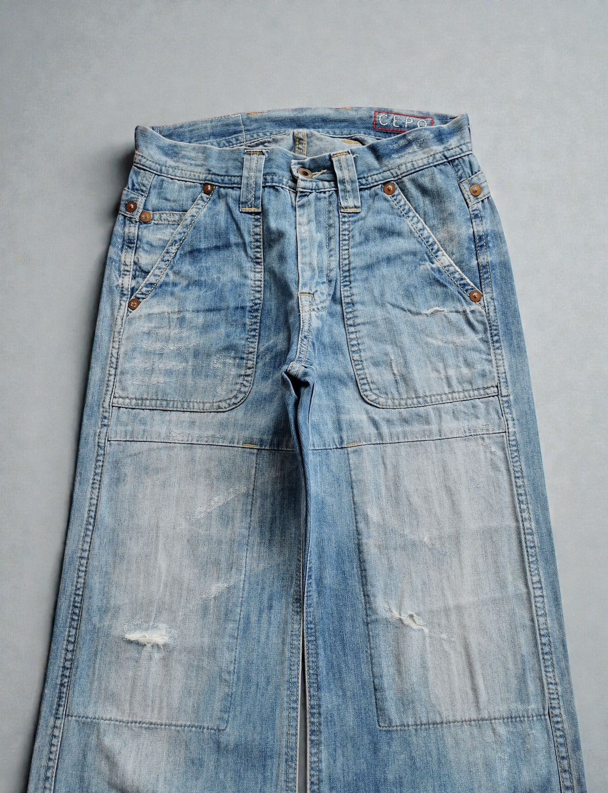 FCUK Cepo Baggy Wide Leg Carpenter Jeans STYLE FCUK Size US 27 - 5 Thumbnail