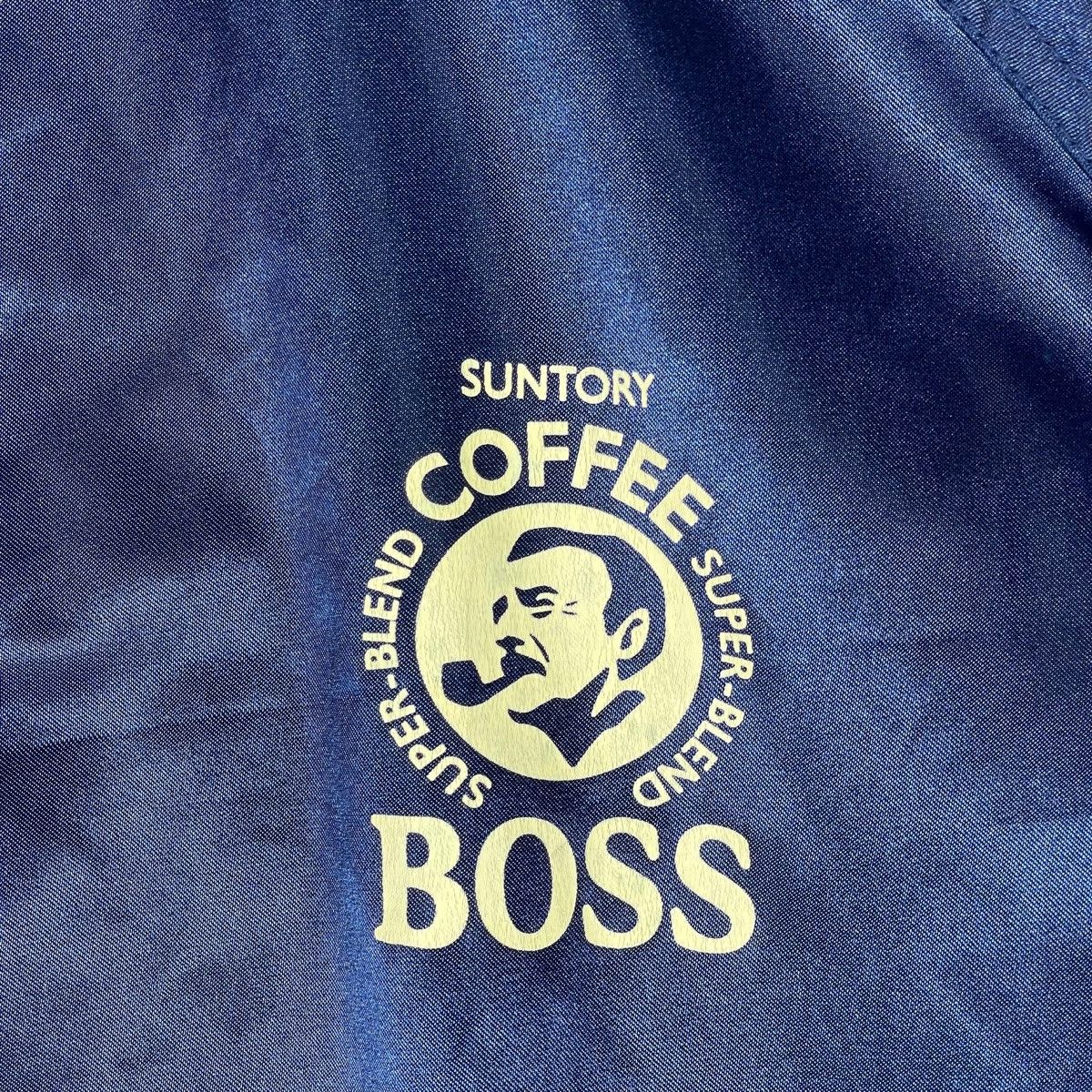 Vintage Vintage Suntory Boss Coffee Bomber Jacket Navy Blue Satin Size US XL / EU 56 / 4 - 5 Thumbnail