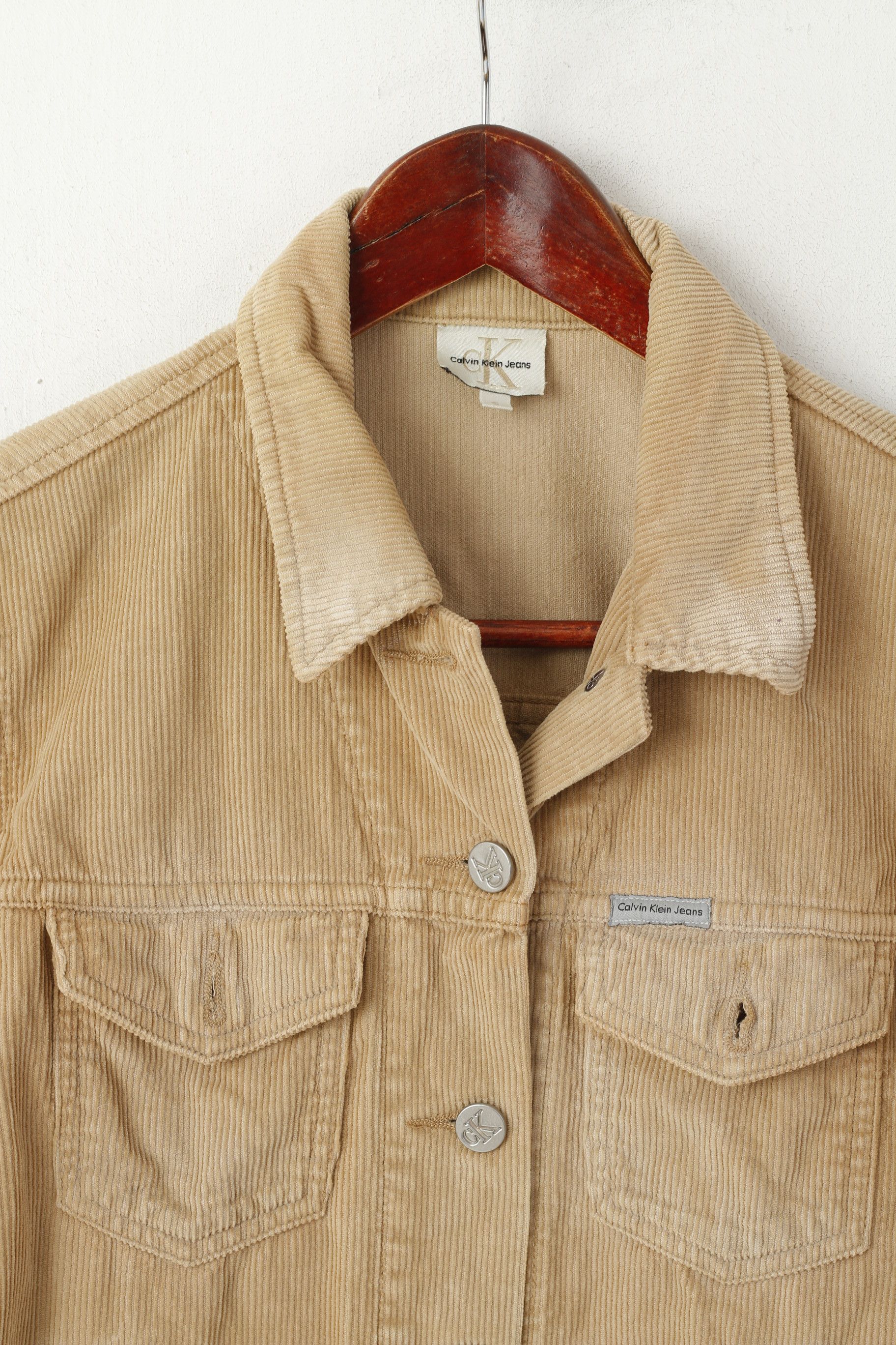 Calvin Klein Calvin Klein Jeans Women S Denim Shirt Beige 0235 Size S / US 4 / IT 40 - 3 Thumbnail