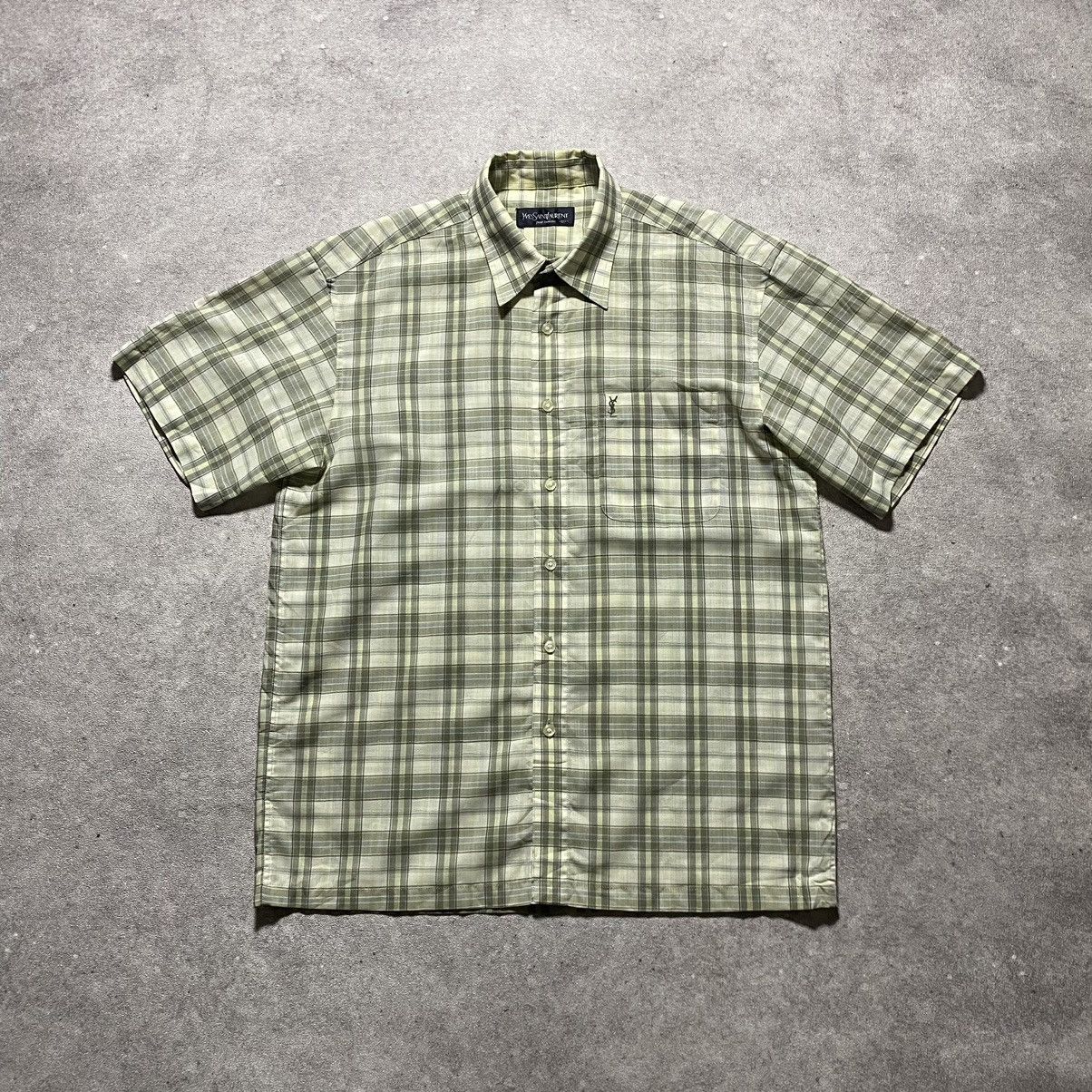 Yves Saint Laurent YSL Yves Saint Laurent Plaid Small Logo Size US L / EU 52-54 / 3 - 1 Thumbnail