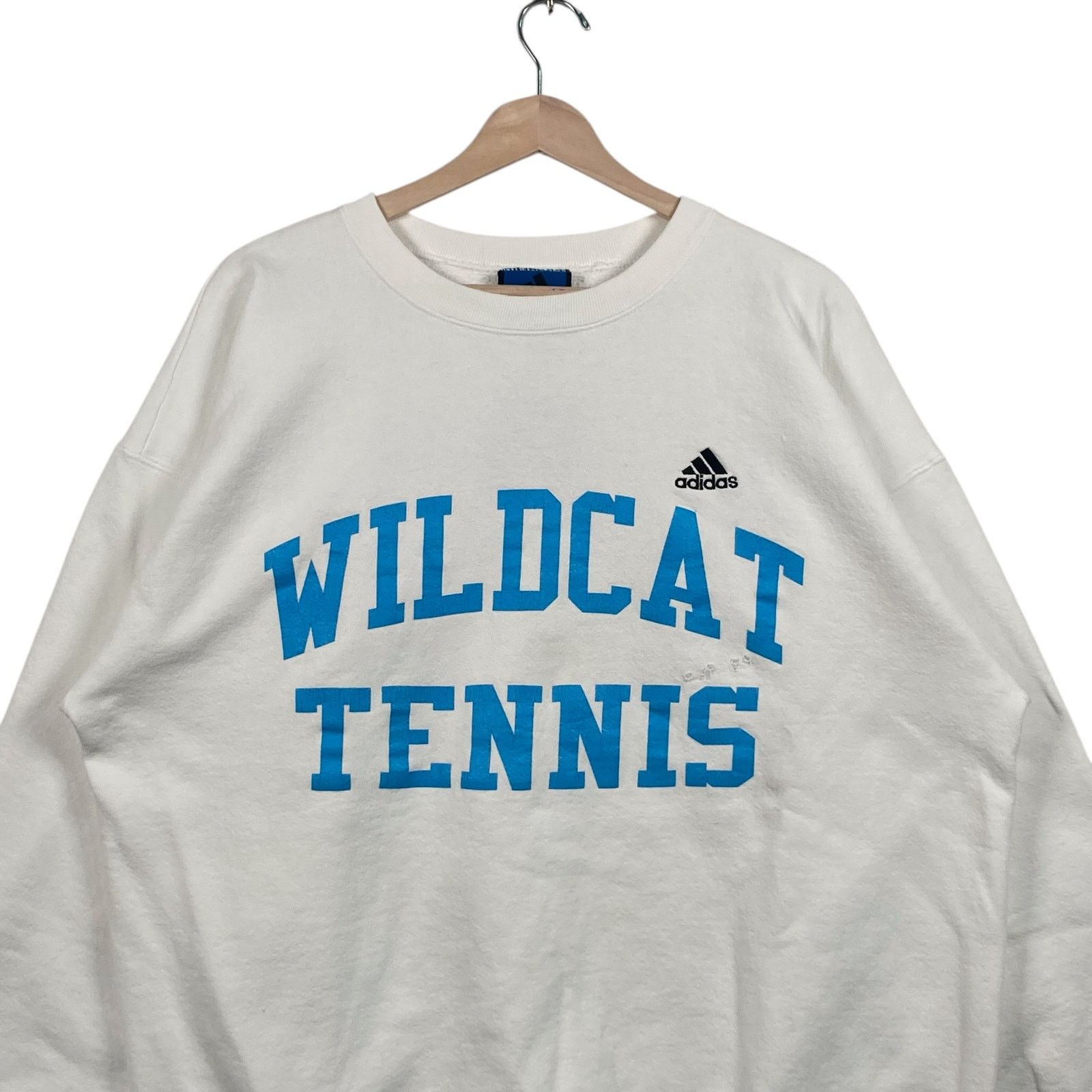 Adidas Vintage Adidas Wildcat Tennis Chest Spellout Crewneck XL Size US XL / EU 56 / 4 - 2 Thumbnail