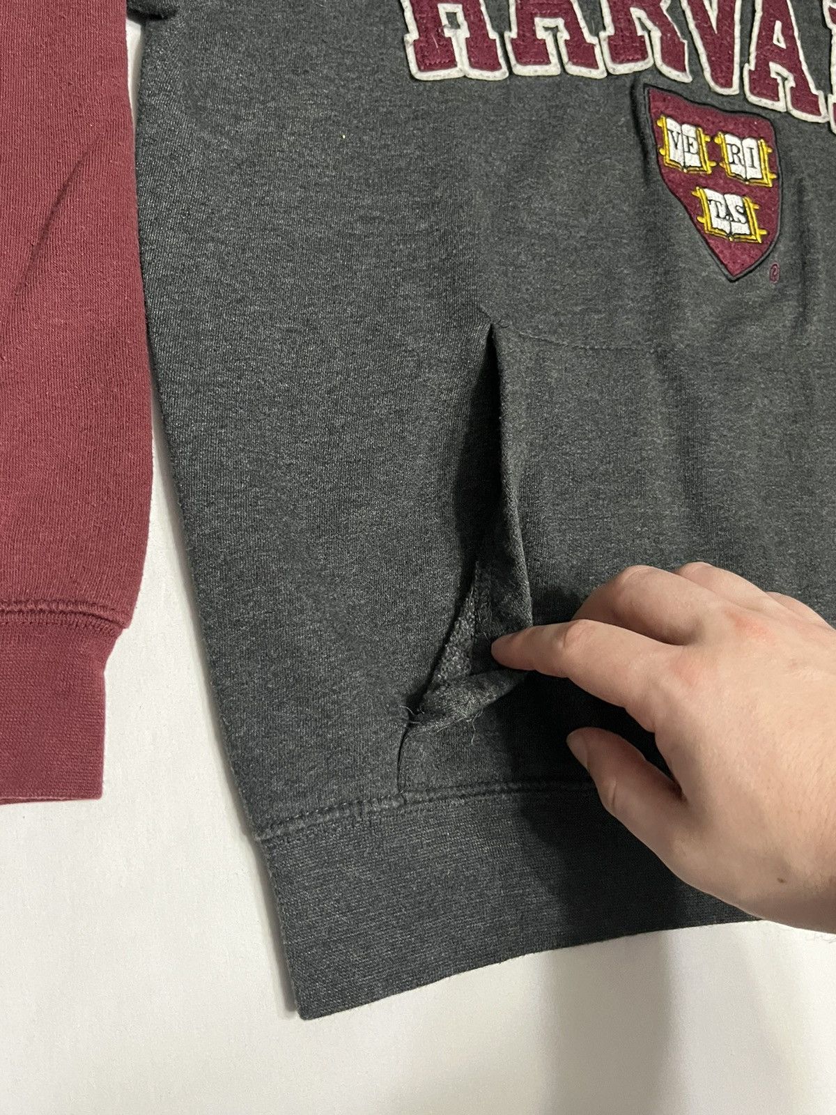 Vintage Harvard University embroidered hoodie sweatshirt crop fit Size US M / EU 48-50 / 2 - 8 Thumbnail