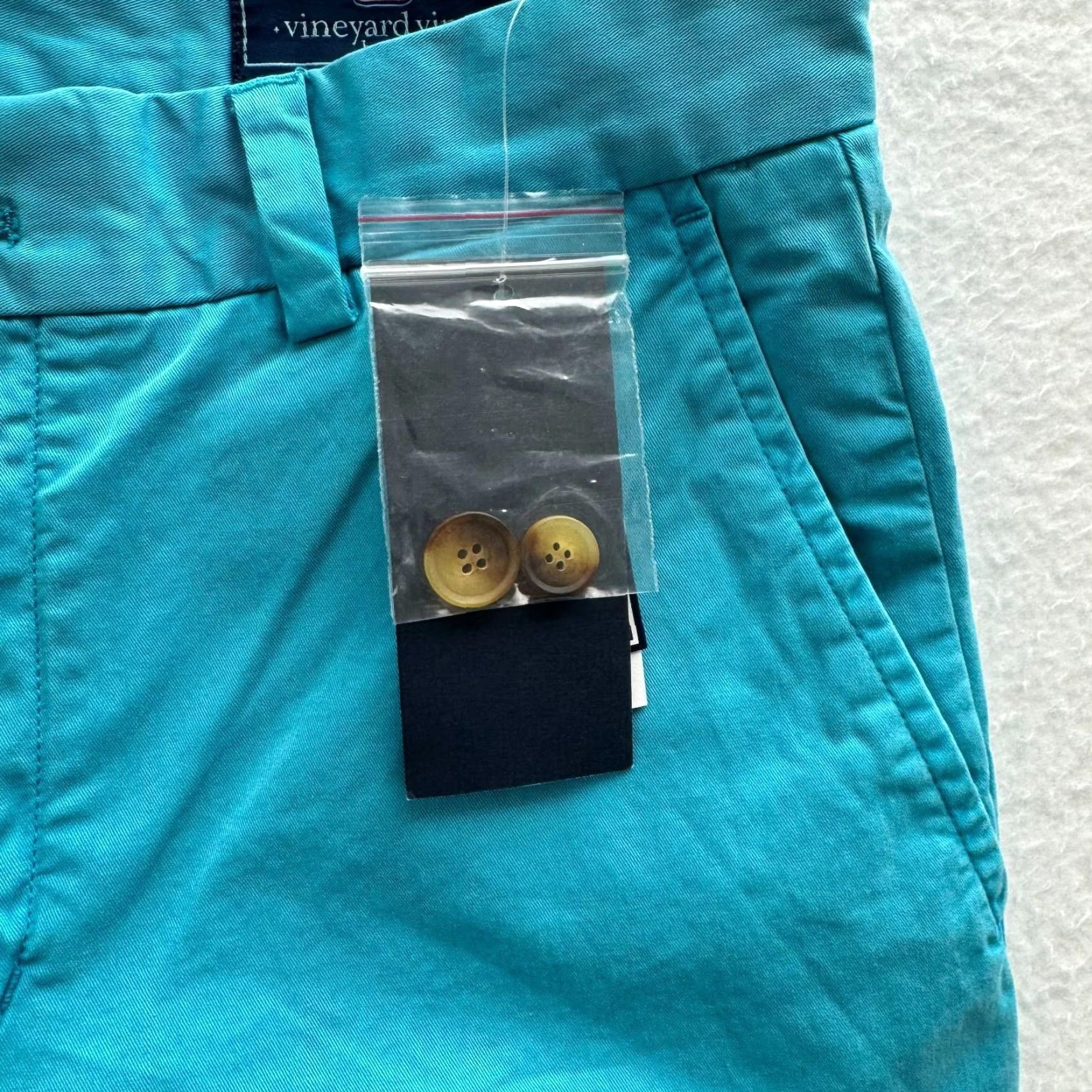 Vineyard Vines Vineyard Vines Men Short 30 Inseam 7 Classic Fit Breaker Blue Cyan Chino Flat Front Regular Size 30 NWT Size US 30 / EU 46 - 3 Thumbnail
