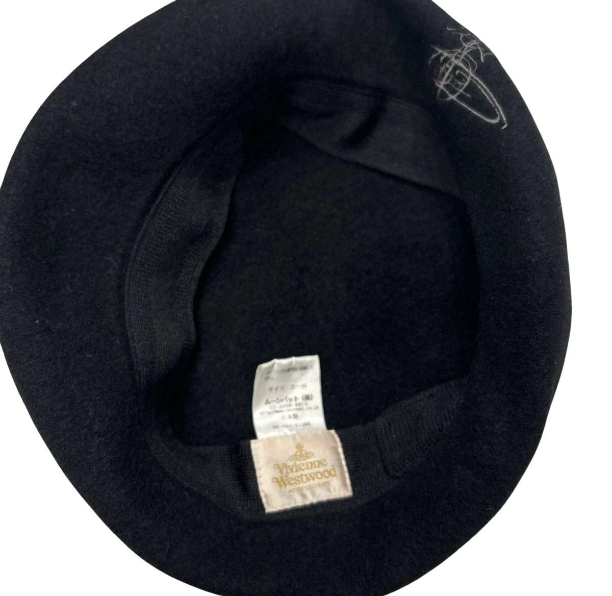 Vivienne Westwood Vivienne Westwood Archive Sketch Orb Embroidered Wool Beret Size ONE SIZE - 3 Thumbnail