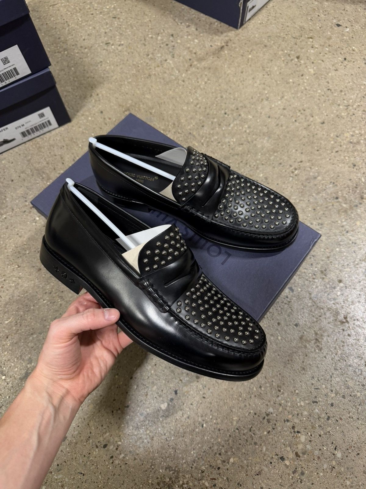Louis Vuitton Louis Vuitton Louis Studded Leather Loafer NEW 1800$ Size US 9 / EU 42 - 1 Thumbnail