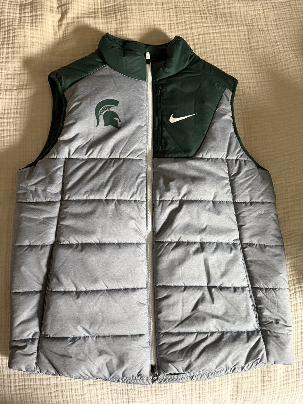 Nike Nike Michigan State Puffer Zip Vest Size US L / EU 52-54 / 3 - 1 Thumbnail