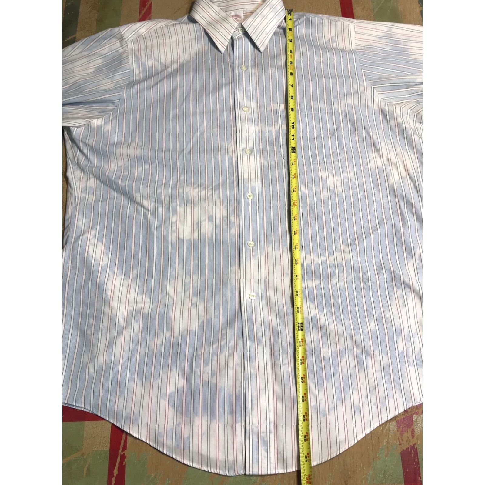 Brooks Brothers Brooks Brothers Shirt 16 Regular Blue White Tie Dye Acid Wash Button-Down Collared Long Sleeve Button-Up Mens USA Retro Colorful Classic Size US L / EU 52-54 / 3 - 5 Thumbnail