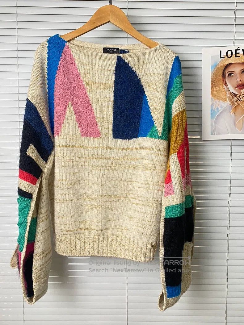 Chanel Chanel Egyptian series colour-block knitted sweater Size XS / US 0-2 / IT 36-38 - 1 Thumbnail