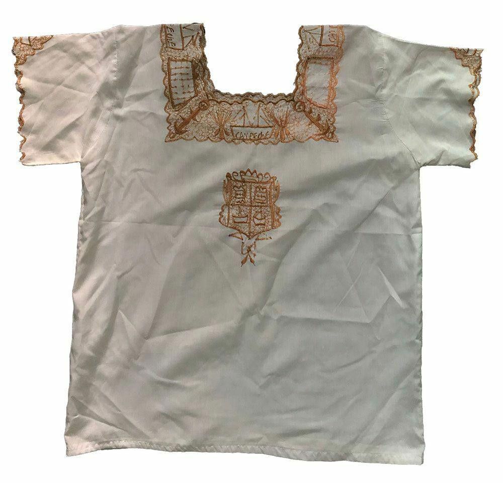 Designer Pre Owned Embroidered White Hand Made Blouse L Size L / US 10 / IT 46 - 4 Thumbnail