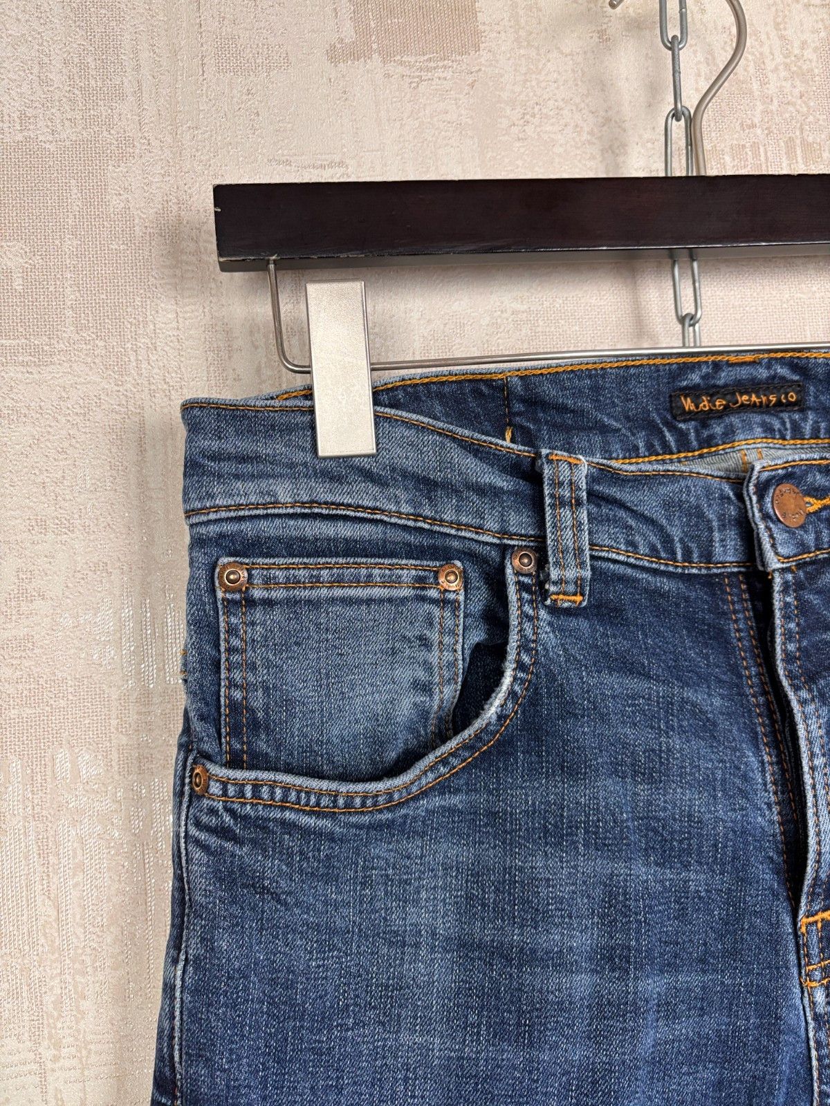 Nudie Jeans Nudie Jeans Co Grim Tim Dark Blue Orange W 32 L 34 Size US 32 / EU 48 - 7 Thumbnail