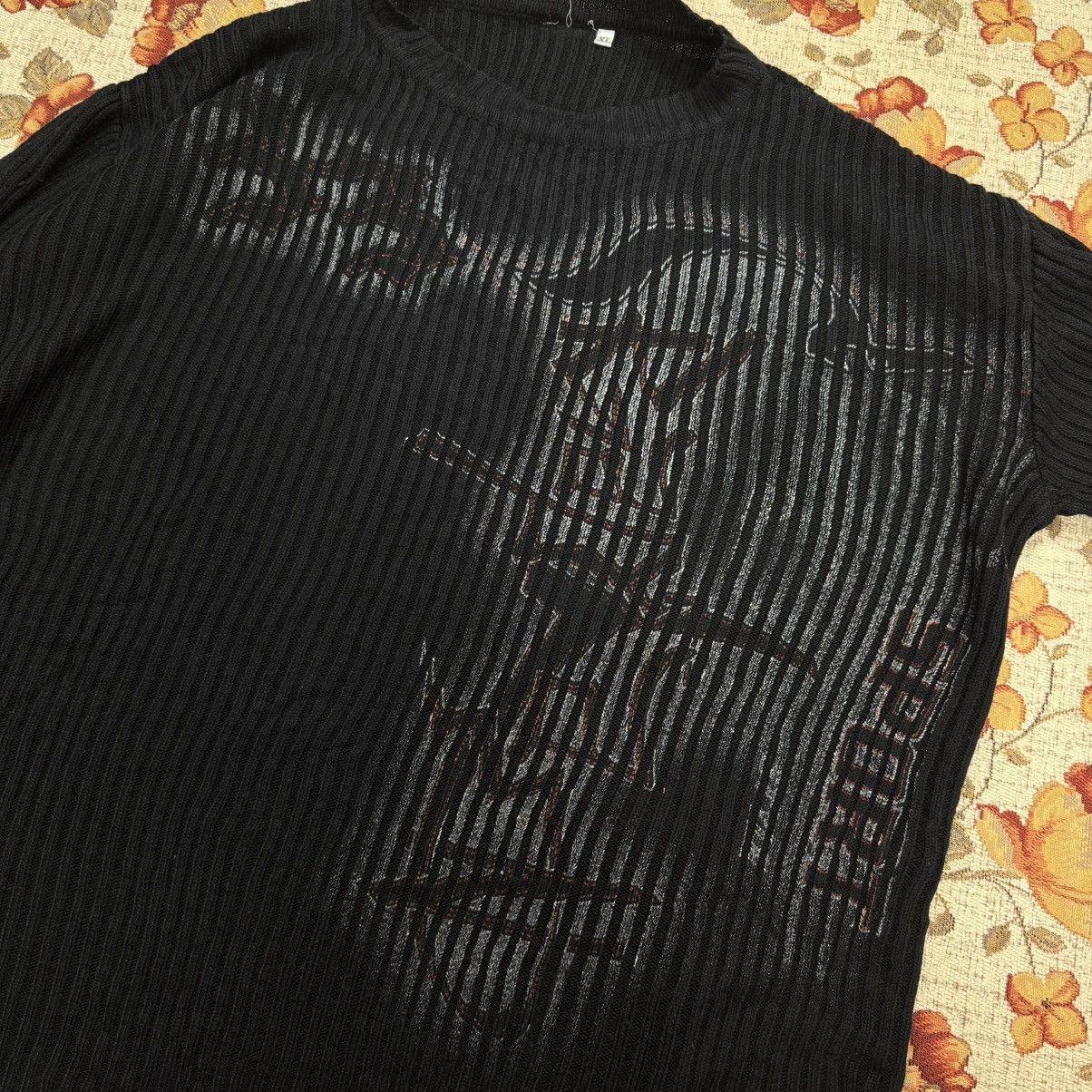Japanese Brand Crazy Y2K Tribal Knit Dragon Sweater Graffiti Size US XL / EU 56 / 4 - 3 Thumbnail