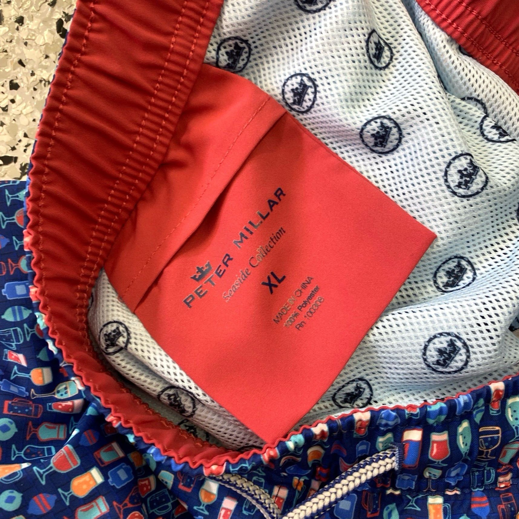 Peter Millar Peter Millar Seaside Collection Bottom Trunks Mens XL Multicolor Polyester Spandex Quick Dry Breathable Pockets Drawstring Size US 36 / EU 52 - 2 Thumbnail