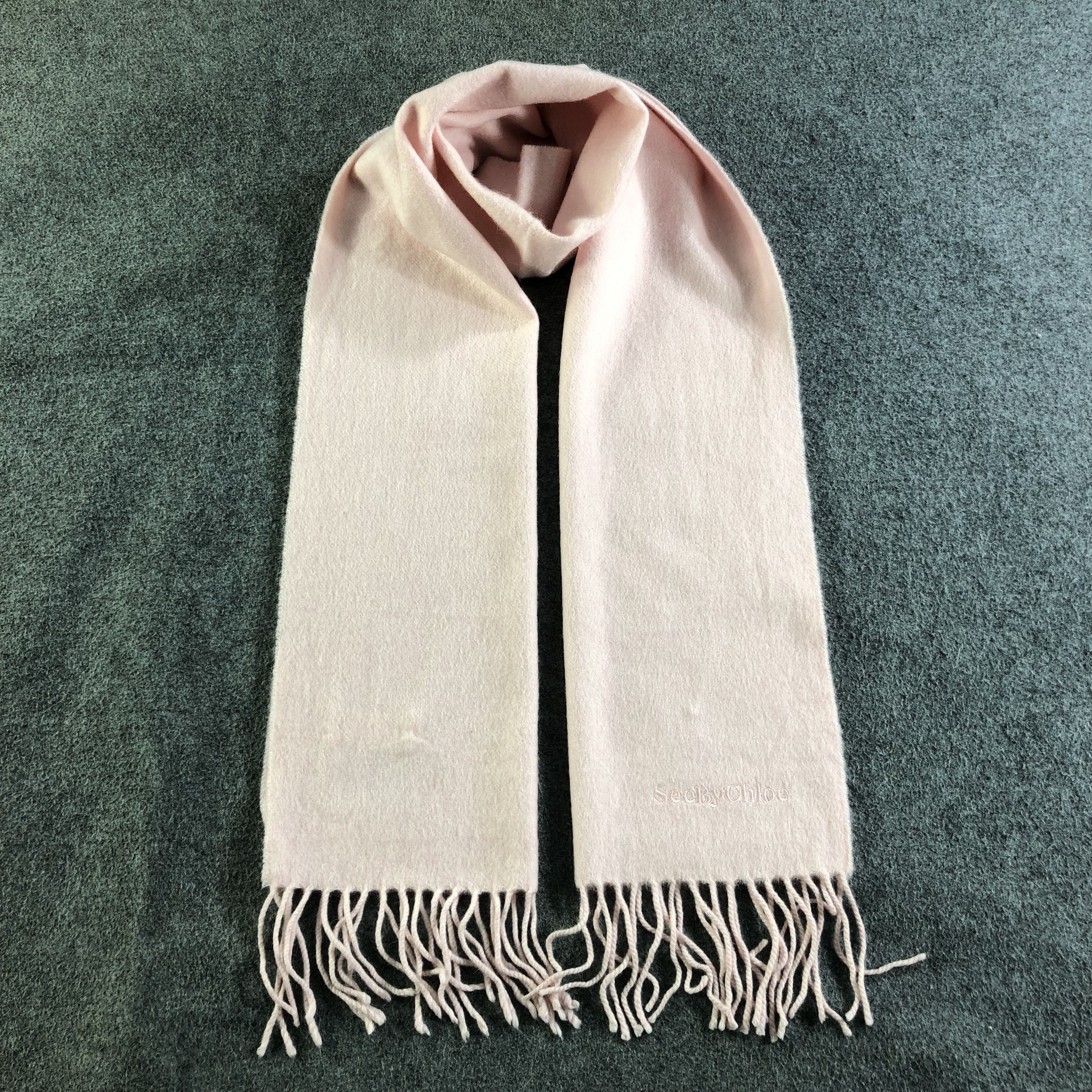 Vintage See by Chloe Cashmere Scarf Muffler V1901 Size ONE SIZE - 1 Thumbnail