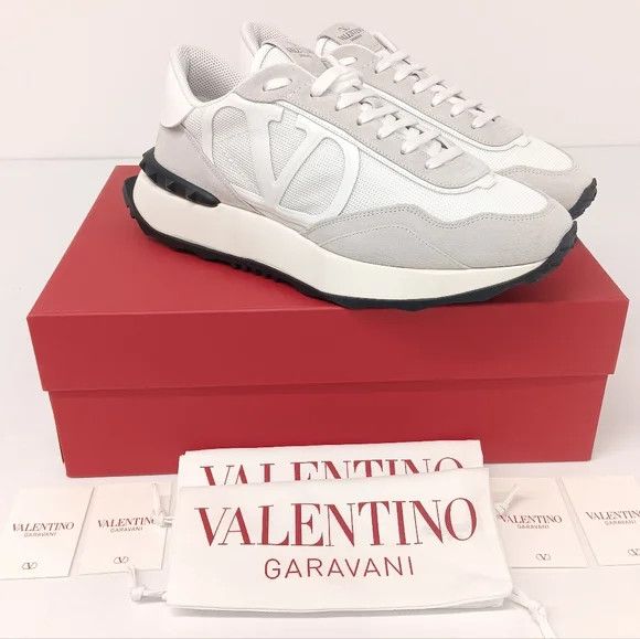 Valentino Valentino White VLogo Netrunner Chunky Sneakers-EU45/US12 Size US 11 / EU 44 - 1 Thumbnail