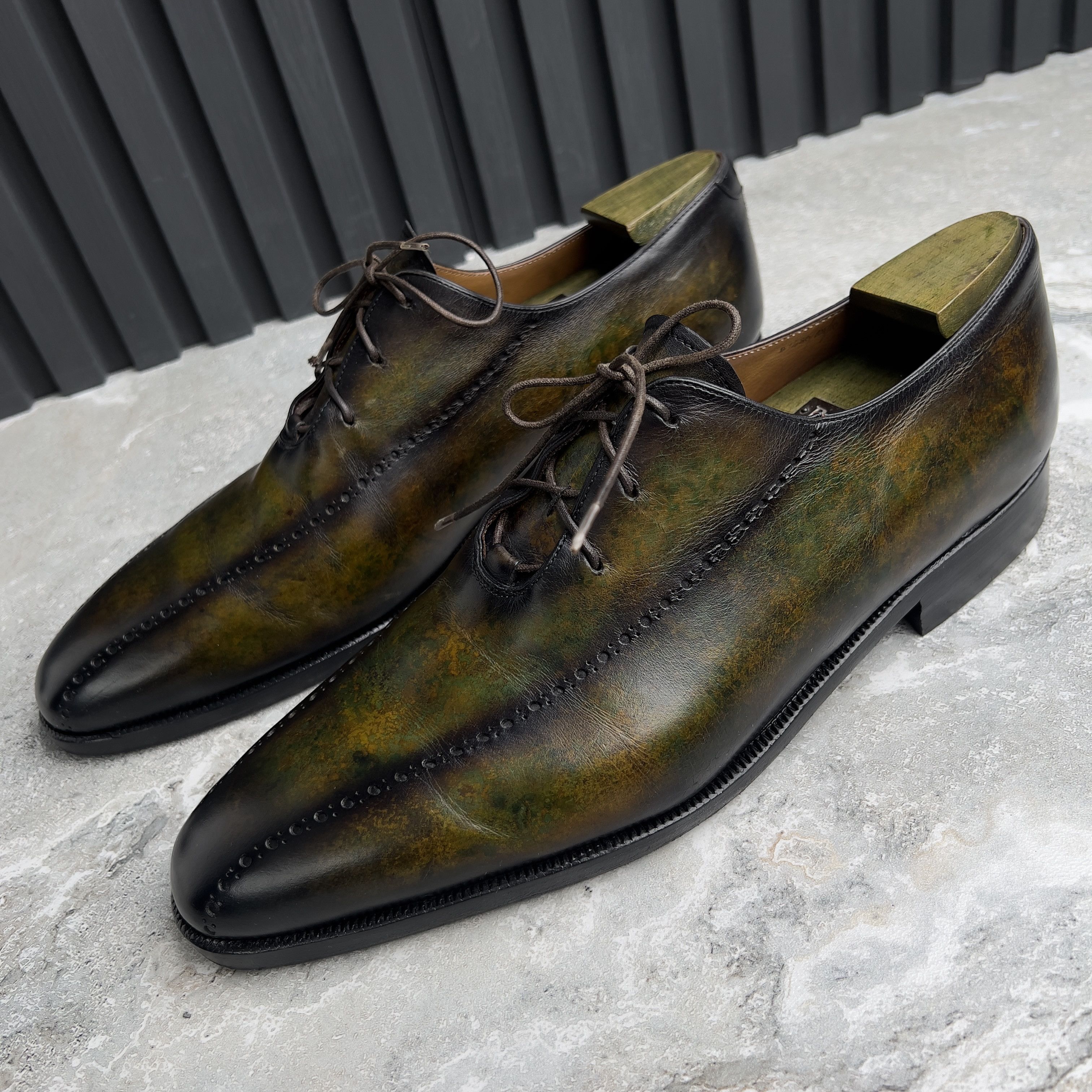 Berluti Oxford Derby Perforated Patina Venezia Leather Size US 11.5 / EU 44-45 - 1 Thumbnail